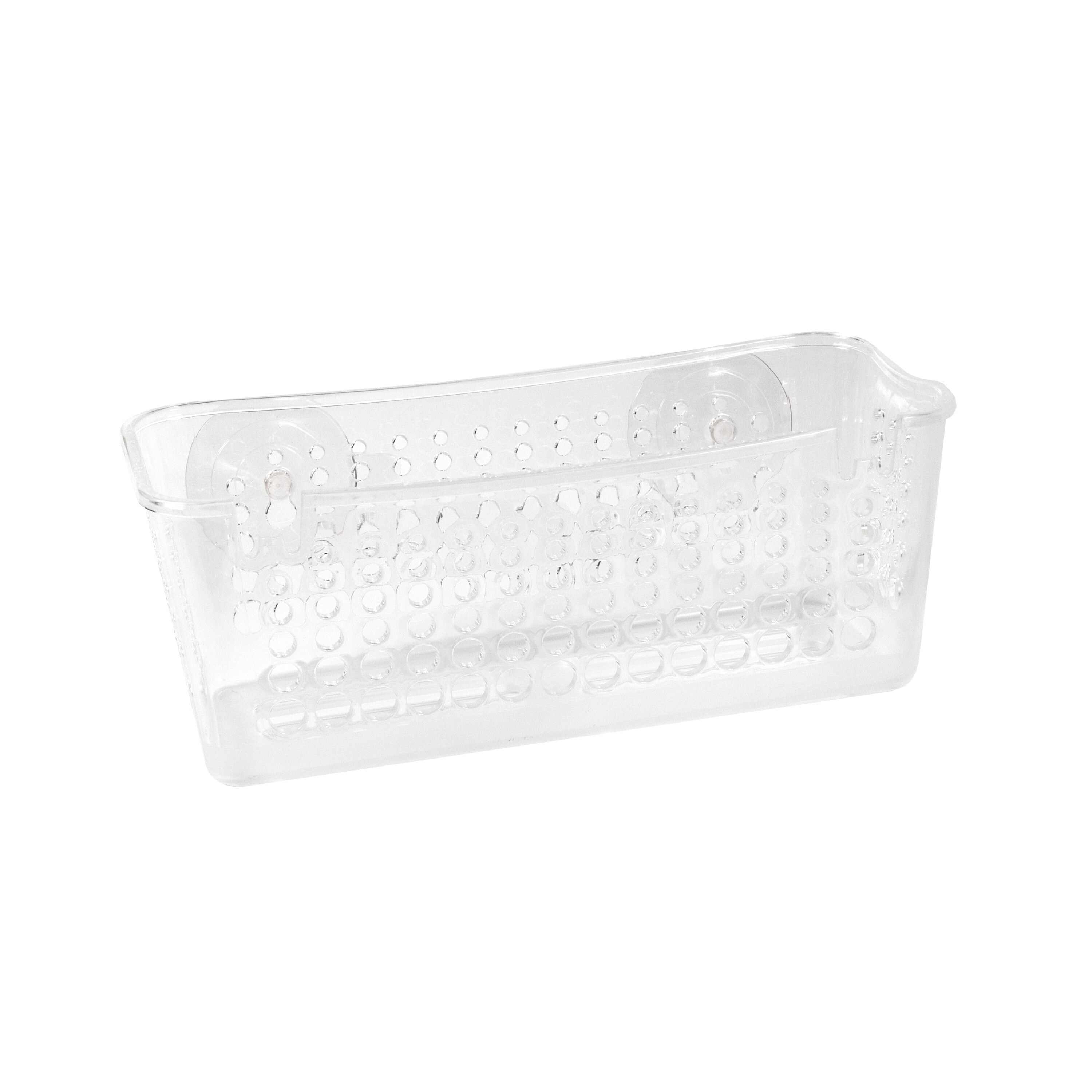 Kenney KN61563V1 Clear Plastic Suction Cup Bathtub Caddy 10.5-in x 4.5-in x 4-in