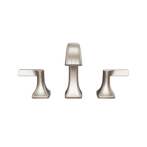 KOHLER Maxton Brushed Nickel 2-Handle Widespread WaterSense Bathroom Sink Faucet with Drain KOHLER Maxton Brushed Nickel 2-Handle Widespread WaterSense Bathroom Sink Faucet with Drain