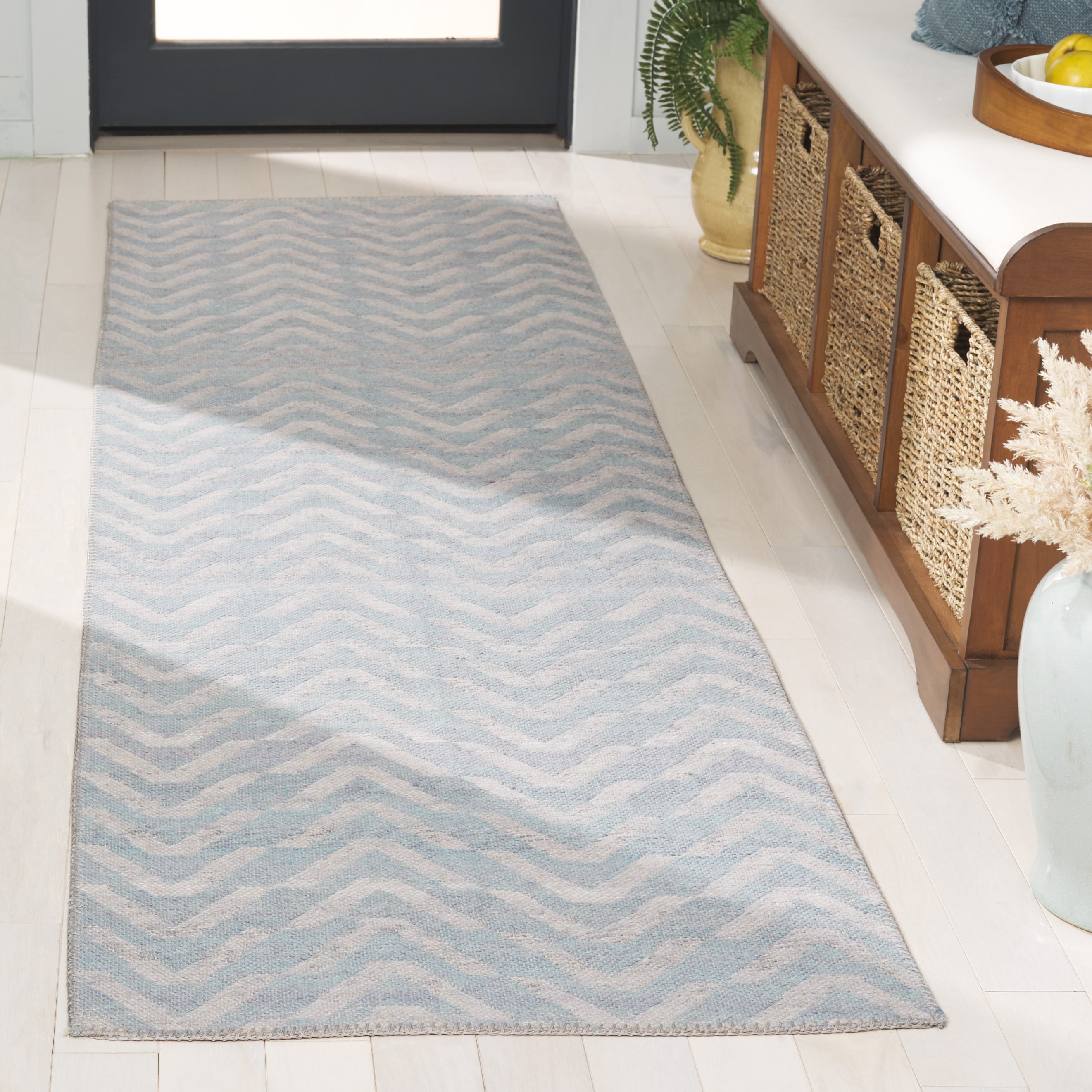 Cabo 366K Light Blue Beige 2ft-3in x 8ft Contemporary Rug