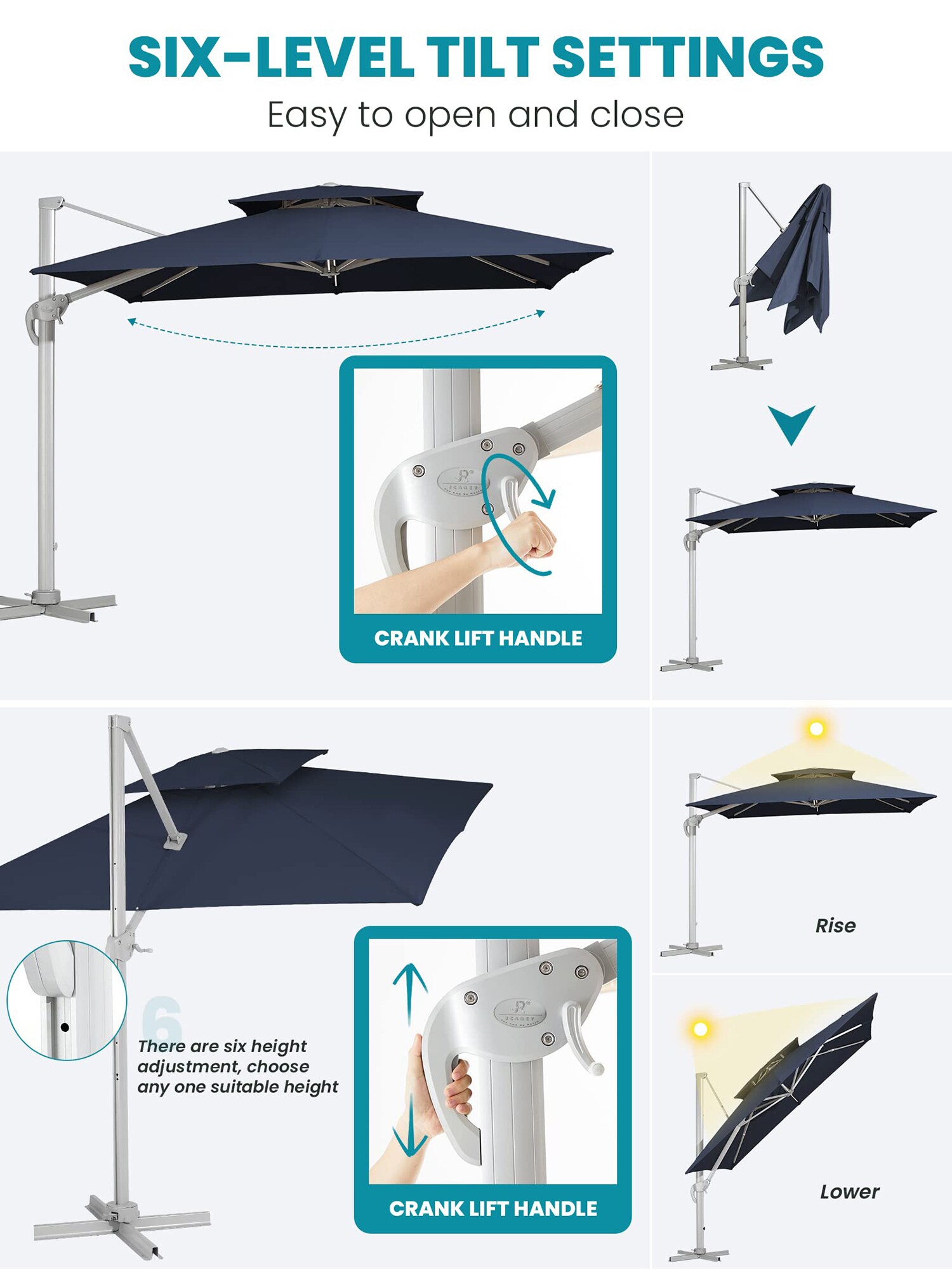 JEAREY 11-ft Offset Patio Umbrella In The Patio Umbrellas Department At ...