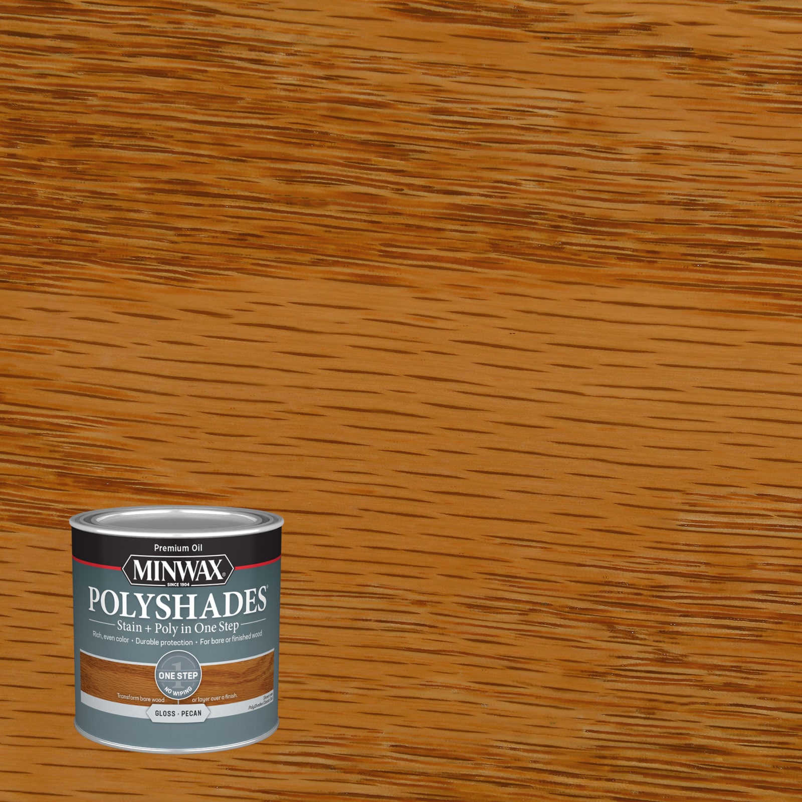 Minwax 21420000 PolyShades Oil-based Pecan Semi-transparent Gloss Interior Stain ( Half-pint )