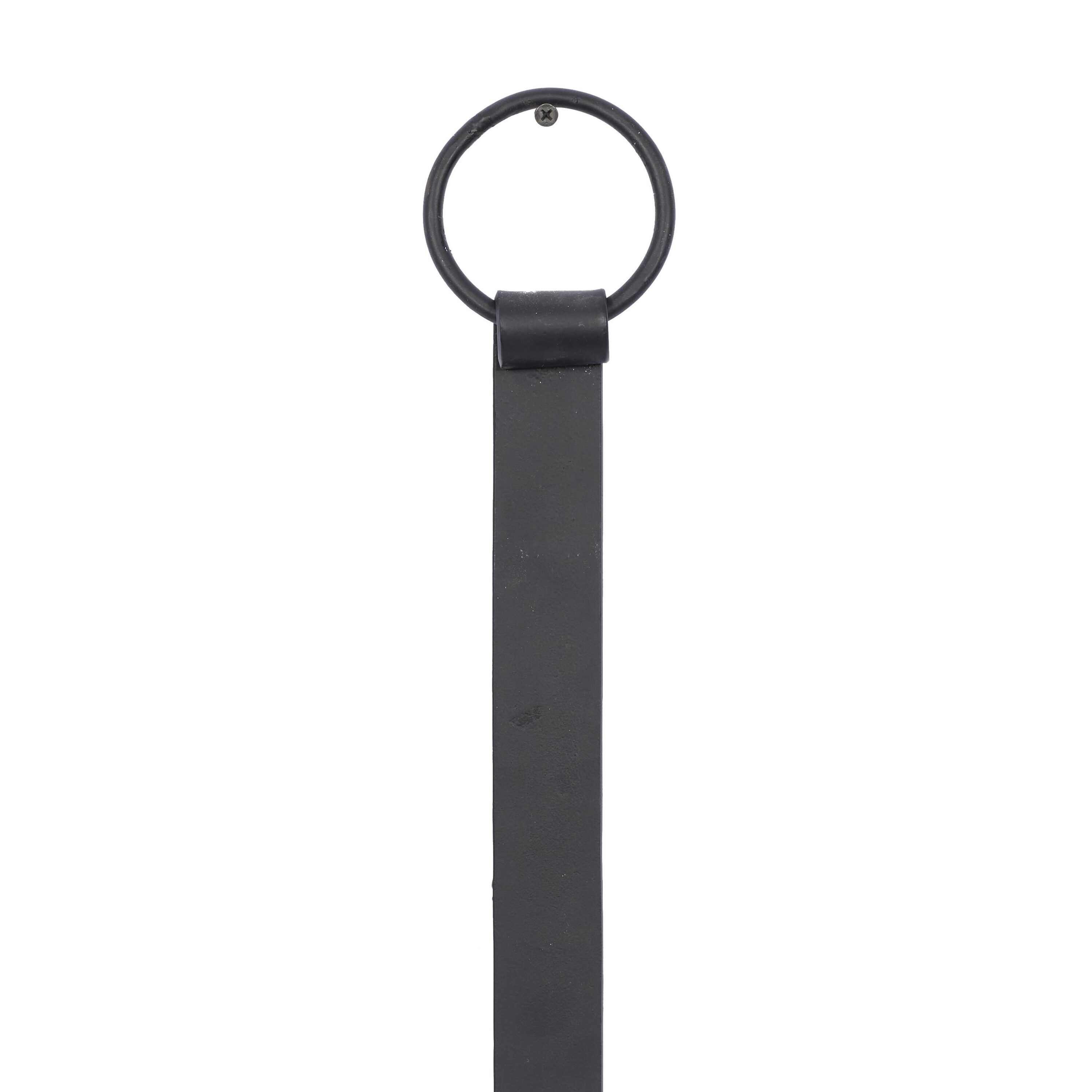 Elegant Black Metal and Glass 31" Handcrafted Pillar Wall Sconce