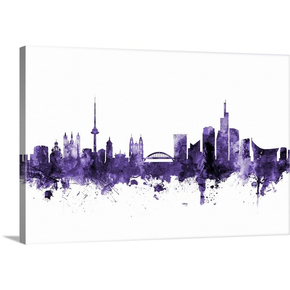 GreatBigCanvas Vilnius Lithuania Skyline Michael Tompsett 16-in H X 24 ...