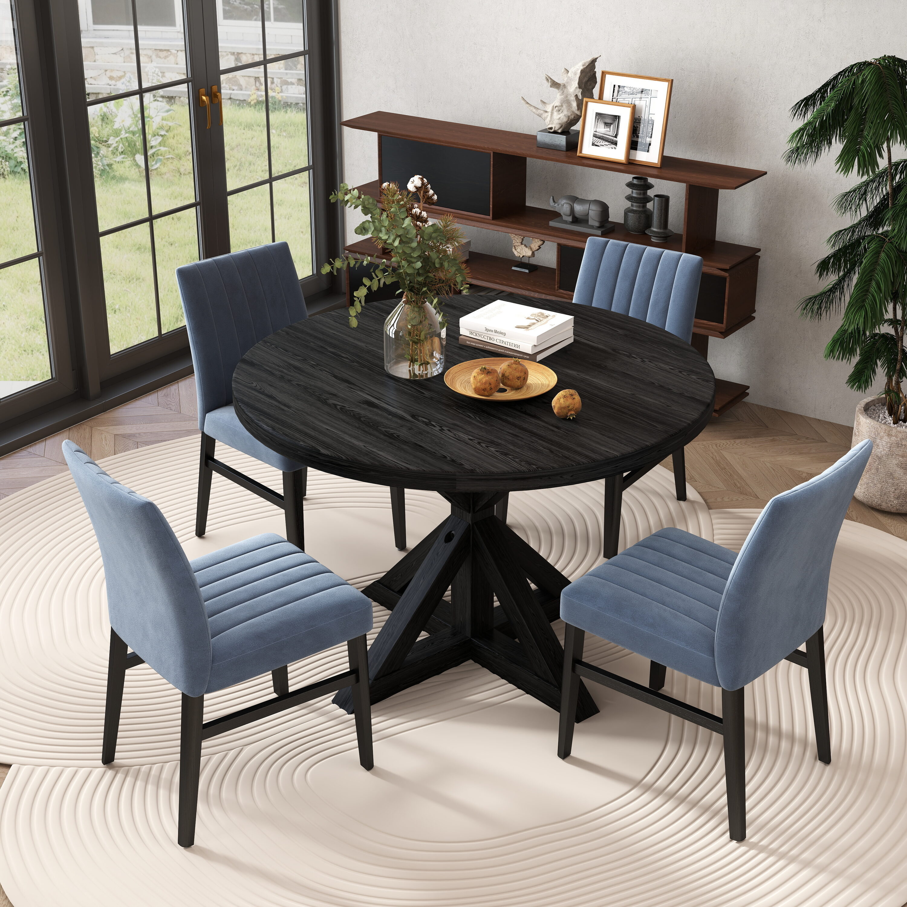 Roundhill Furniture T304-C056BUX2 Dining-Sets - View #4
