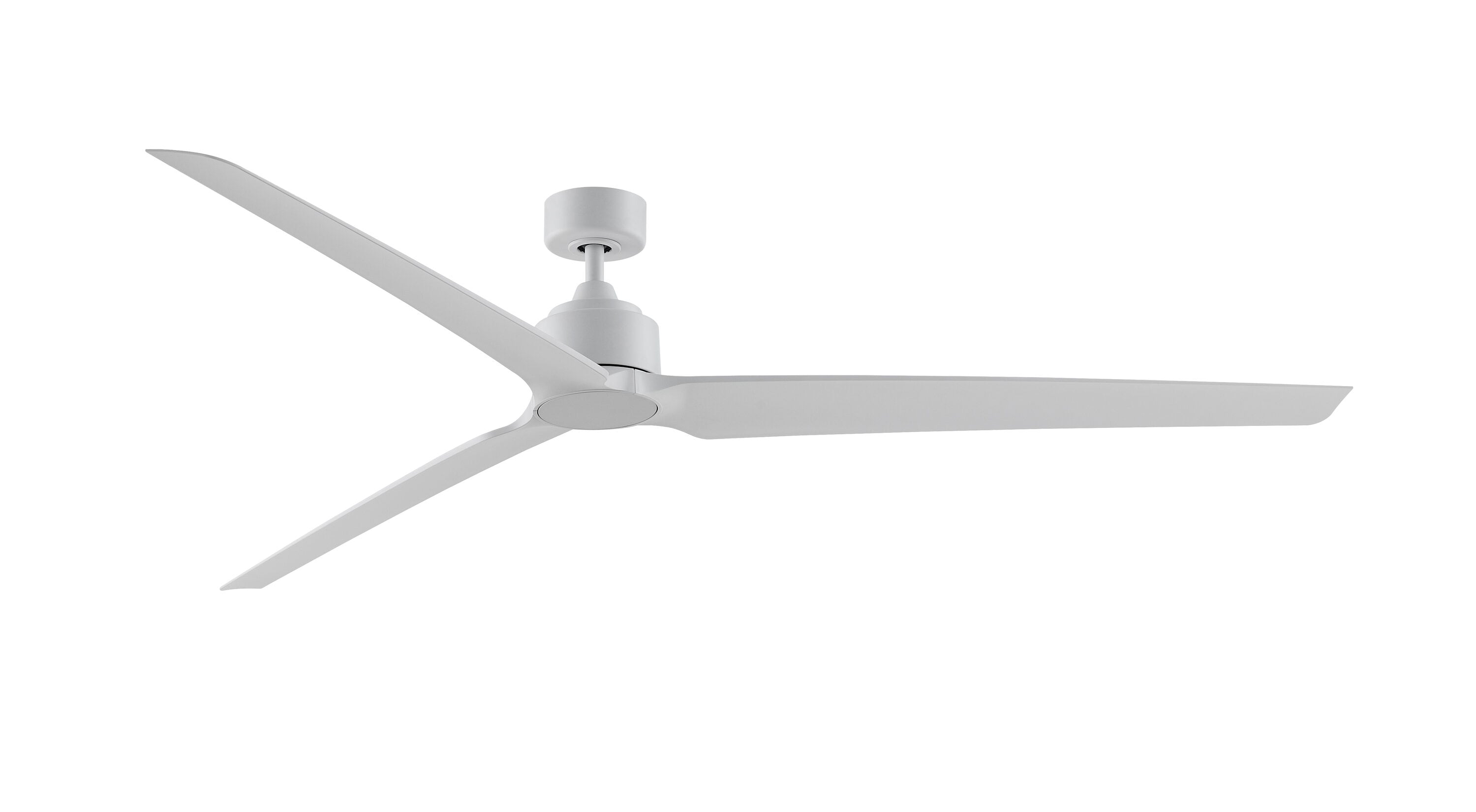 TriAire Custom 84-in Matte White Indoor/Outdoor Smart Propeller Ceiling Fan with Remote (3-Blade) | - Fanimation FPD8515MWW-84MWW