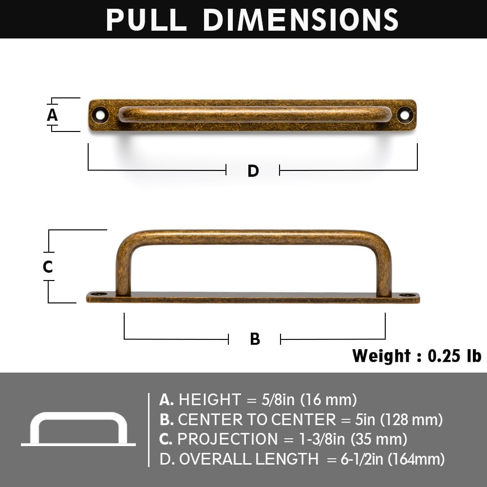 Miaokesen 7385D-GT-128 Cabinet-Pulls - View #2