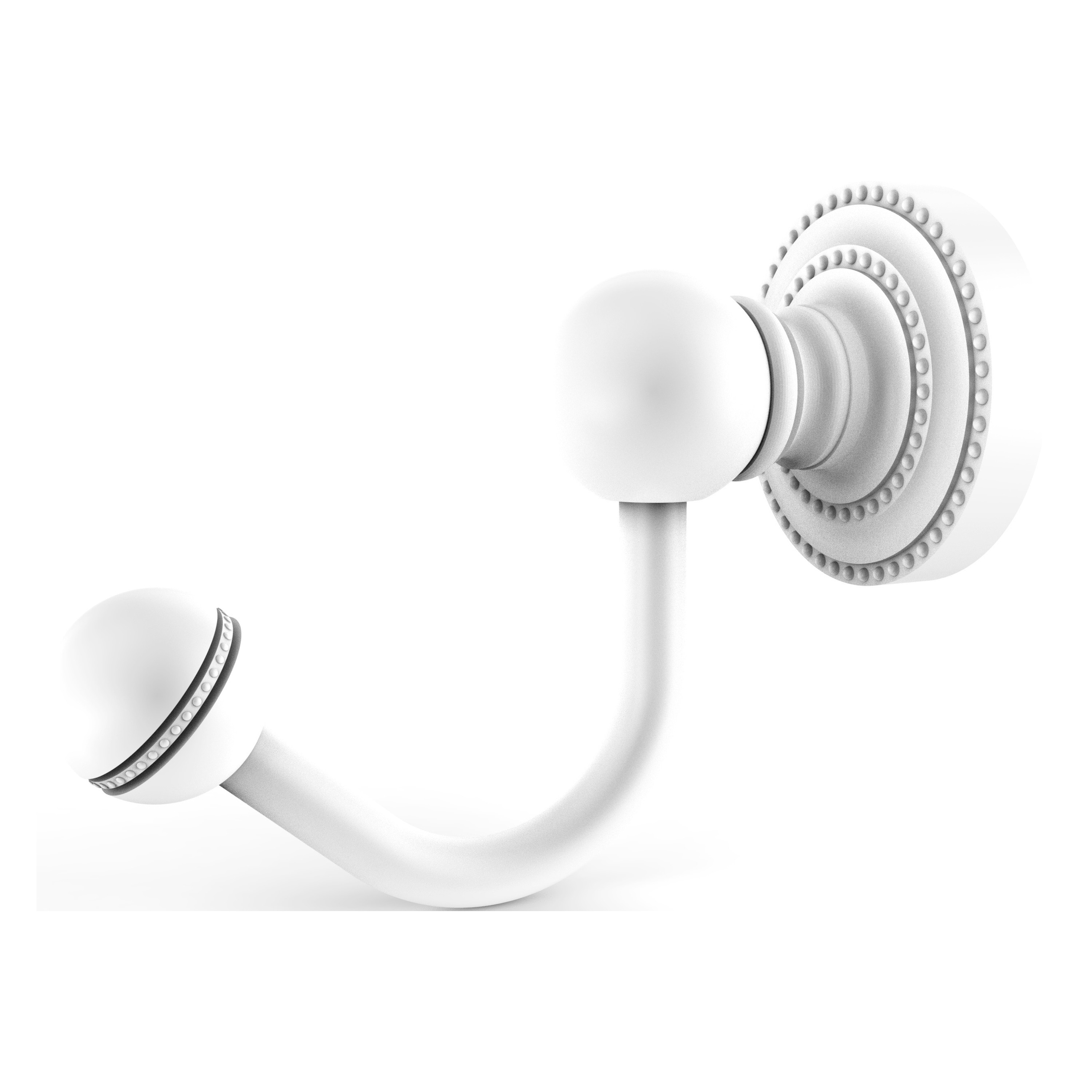 Allied Brass DT-20-WHM Dottingham Matte White Single -Hook Wall mount Towel Hook