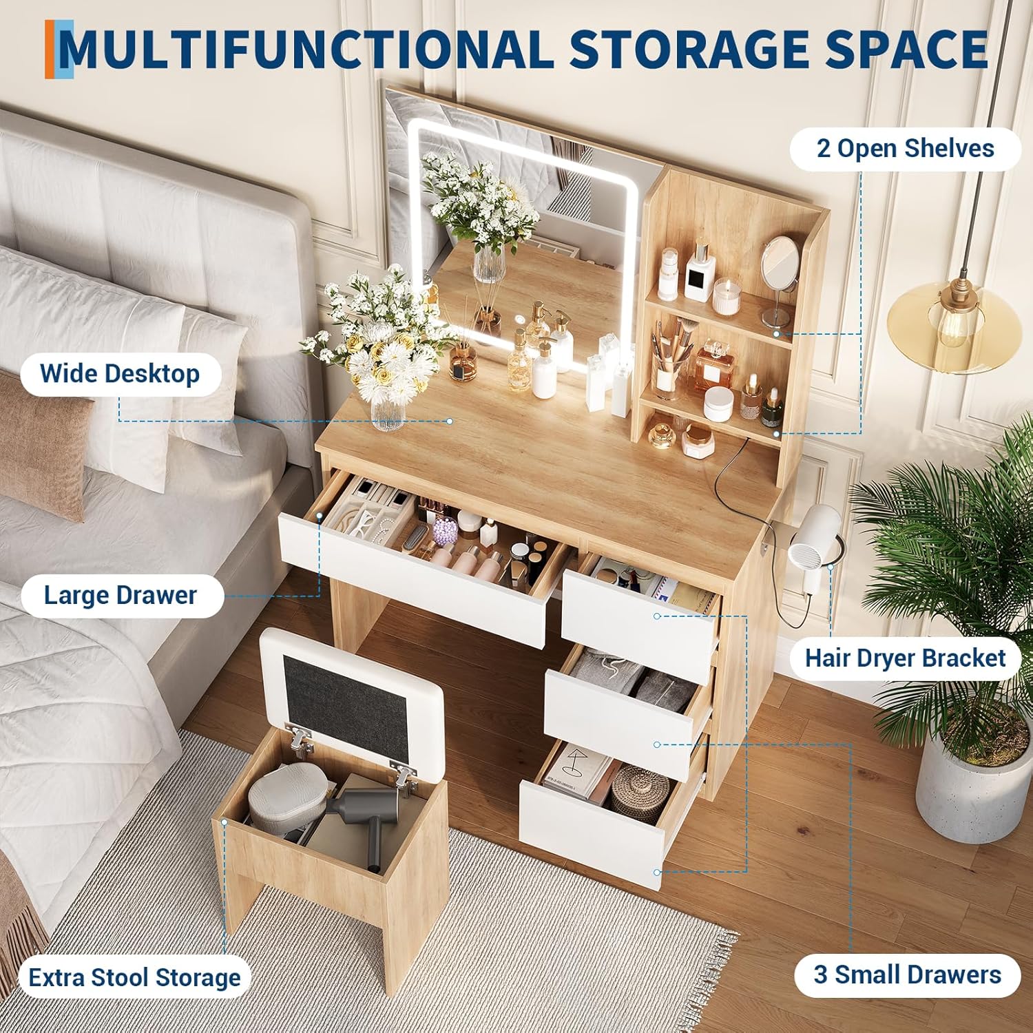 Qeetex LHF-SZT-PHK-33JCC7DX Bedroom-Vanities - View #4