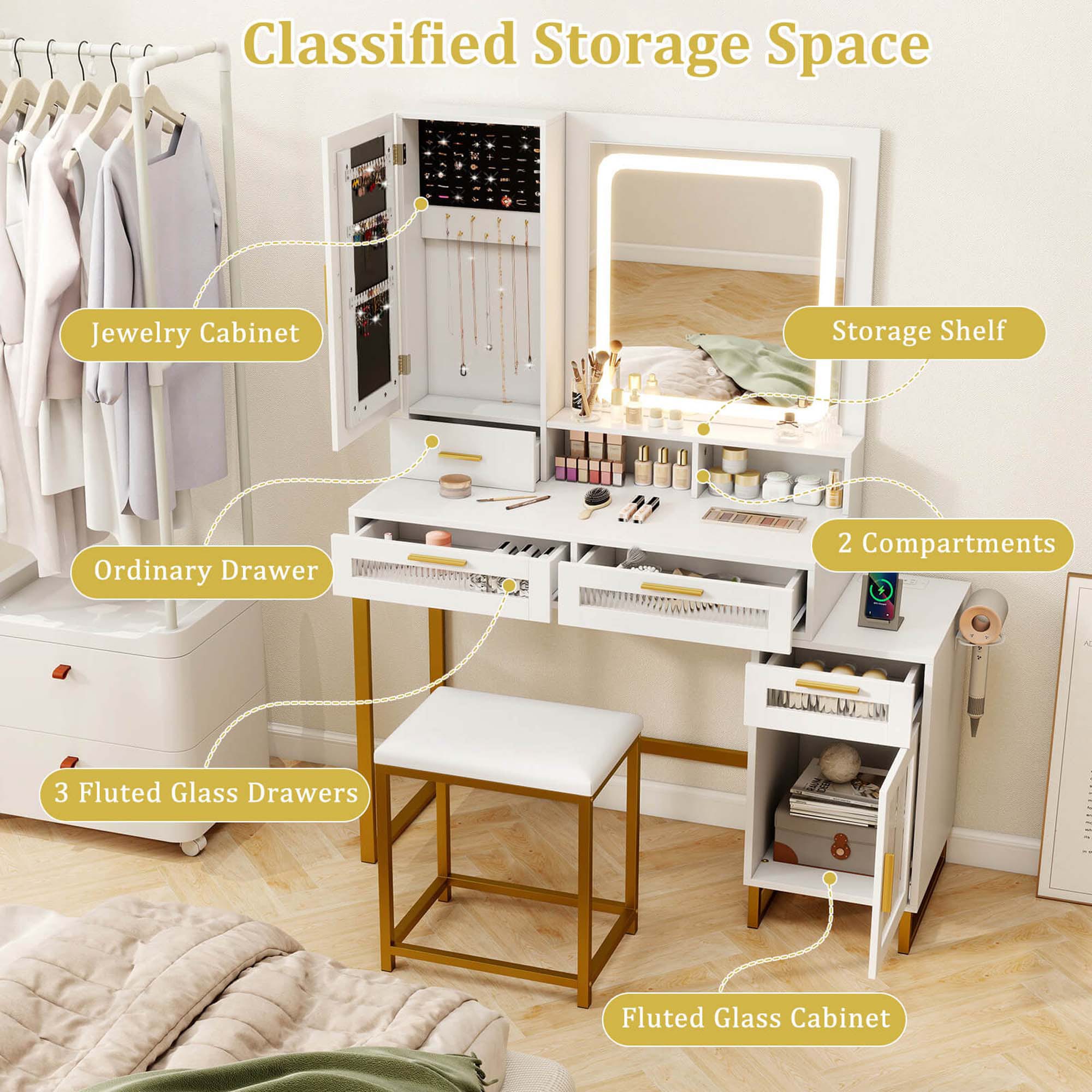 Costway HCST05210 Bedroom-Vanities - View #4