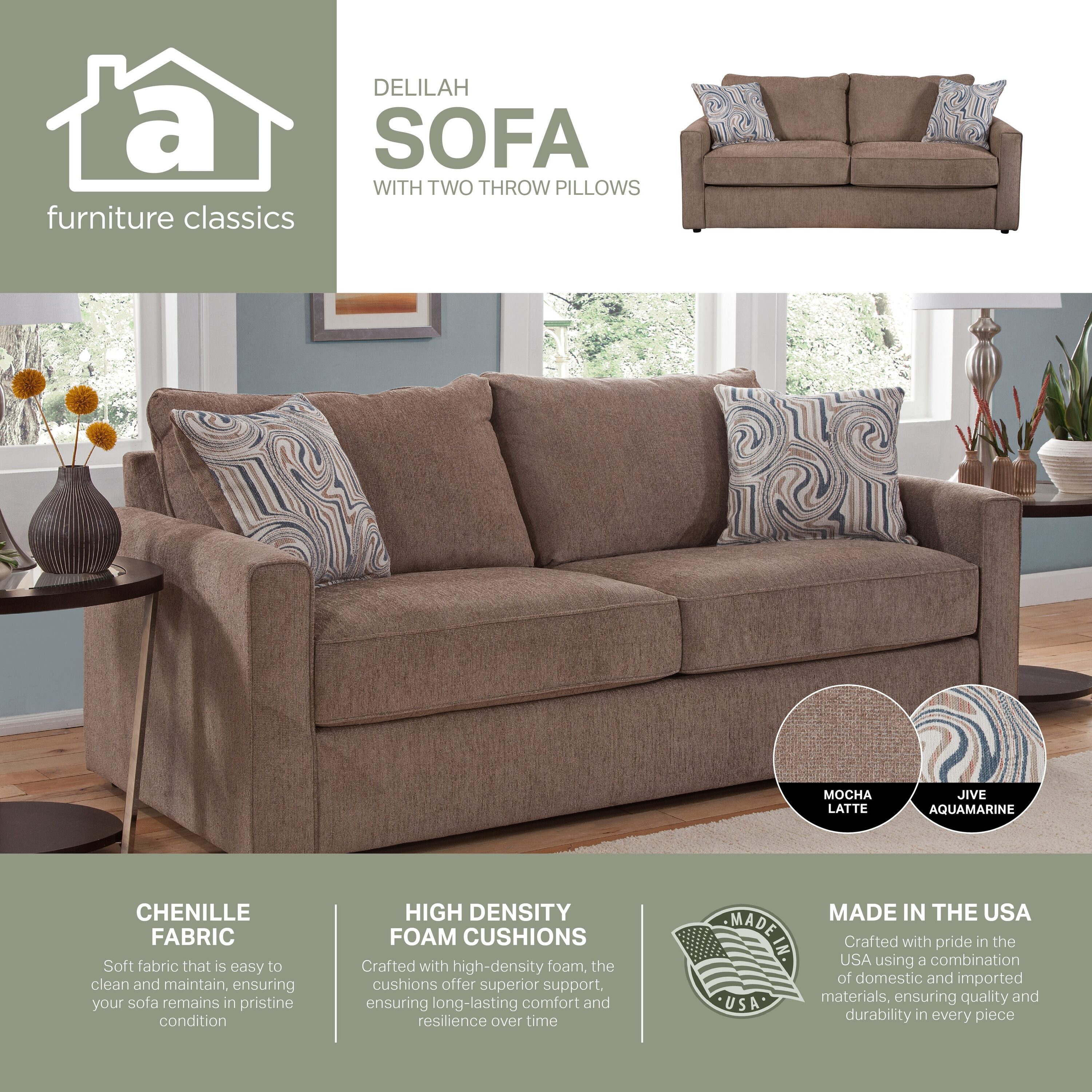 A Furniture Classics 8-010-A441V2 Sofas-Loveseats - View #2