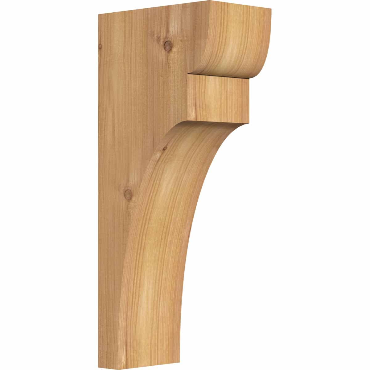 Ekena Millwork COR04X06X14YOR00SWR 3.5-in x 6-in x 14-in Yorktown Unfinished Western red cedar Wood Paintable/Stainable Corbel