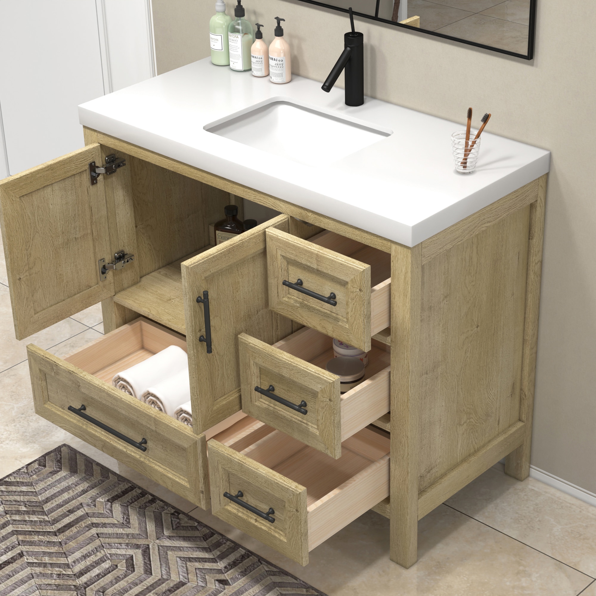 BV Better Vanity VIV42R-OAK Bath-Vanity-Combo - View #4