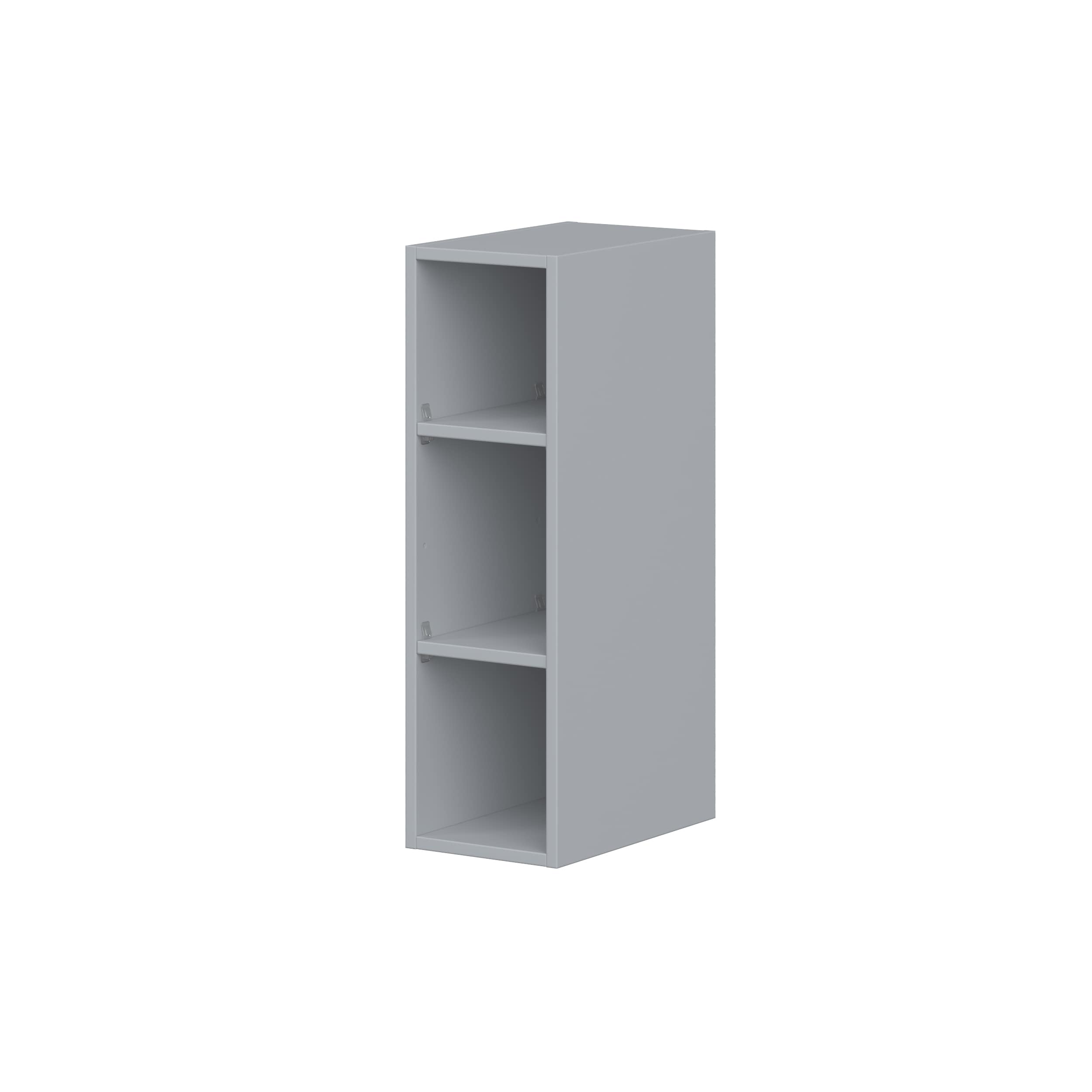 Hugo&Borg DSWOS930-CH 9-Inches L x 14-Inches D x 30-Inches H Light Gray MDF Rectangular Wall cabinet 2 Decorative Shelves