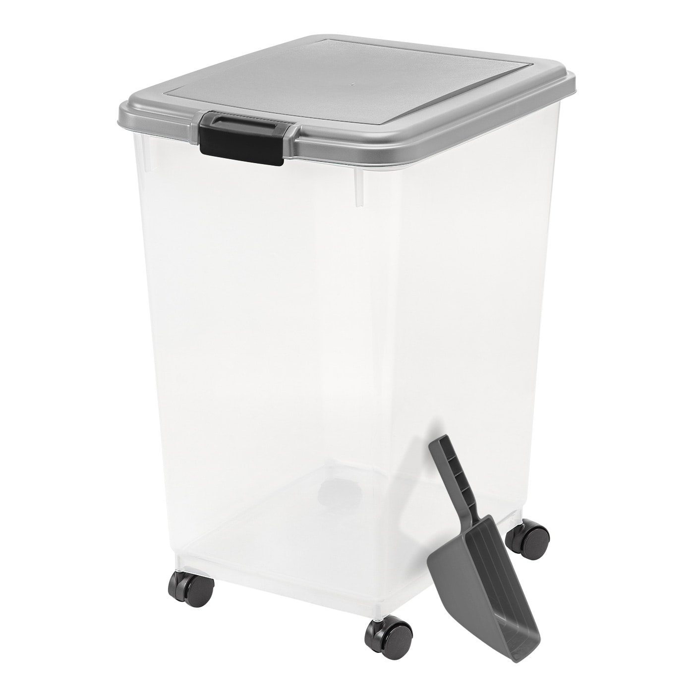 IRIS X-large 17.25-Gallons (69-Quart) Chrome Rolling Tote with 