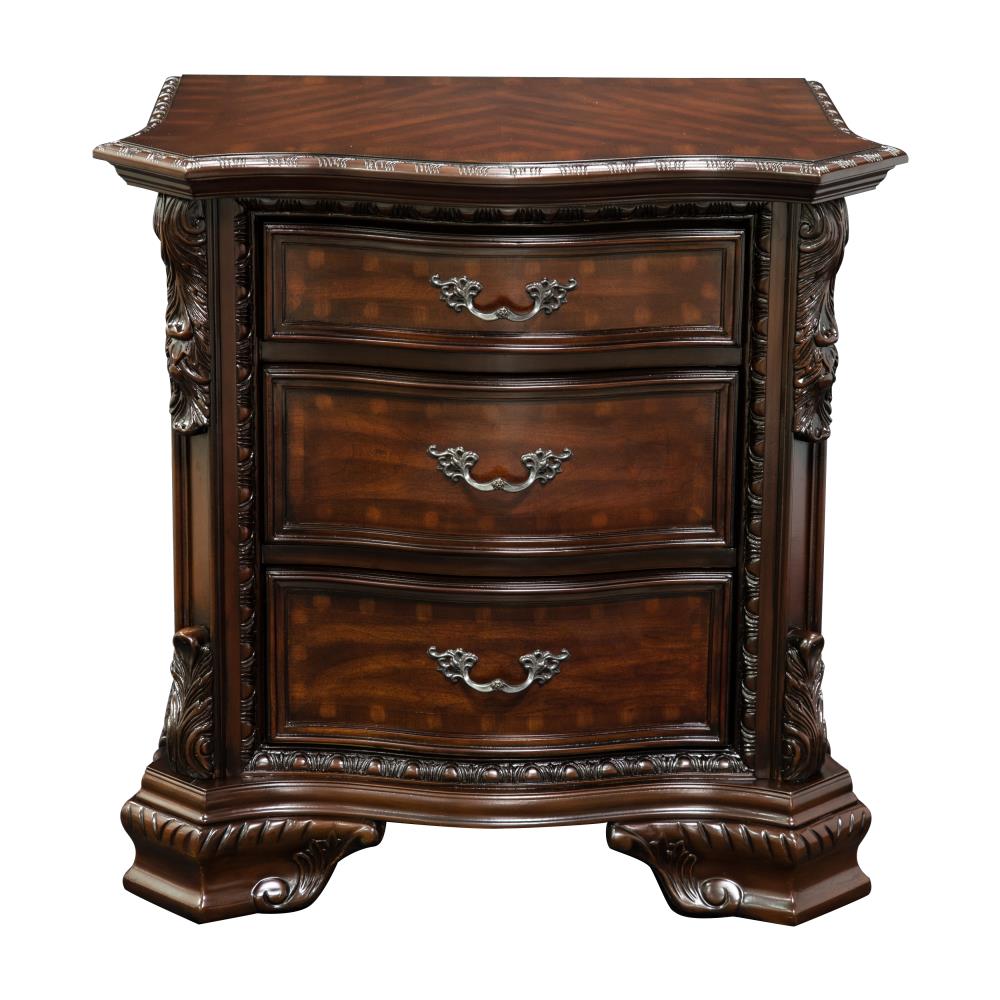 Furniture of America IDF-7267N South Yorkshire Brown Cherry Asian Hardwood Nightstand