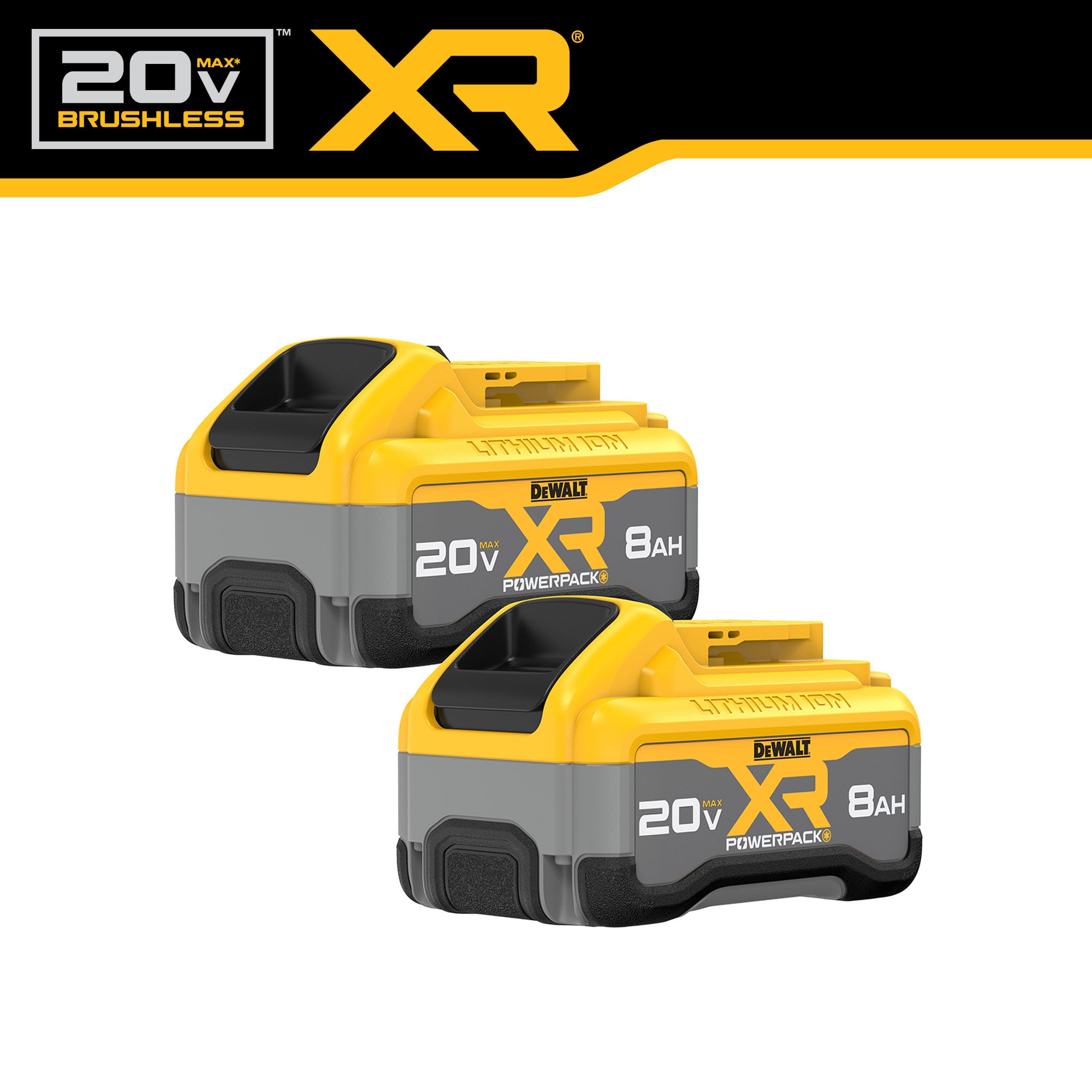 DEWALT XR POWERPACK 20-V 2-Pack Lithium-ion Battery (8 Ah) DCB2108-2 Sansujyuku sansujyuku.com