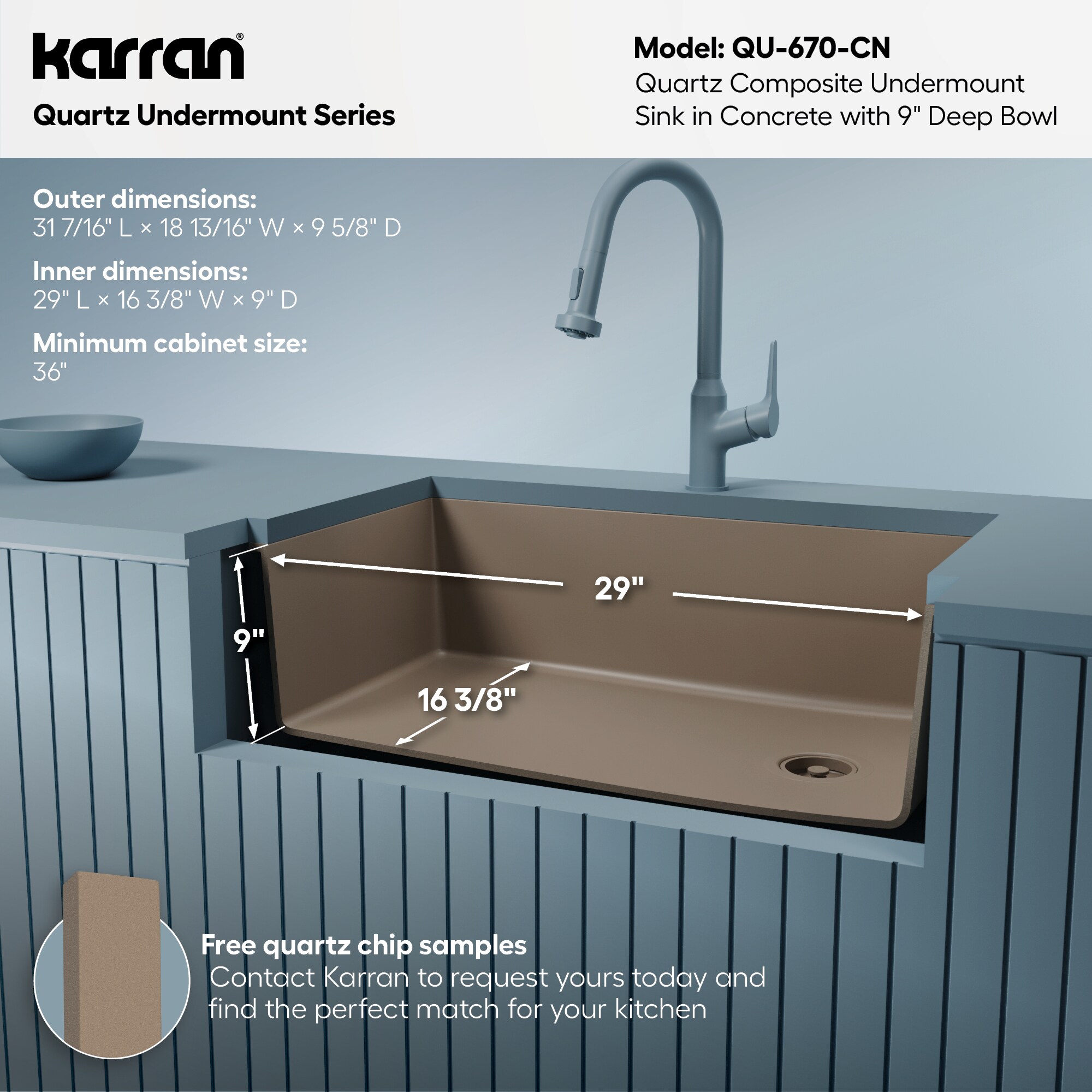 Karran QU-670-CN Kitchen-Sinks - View #7