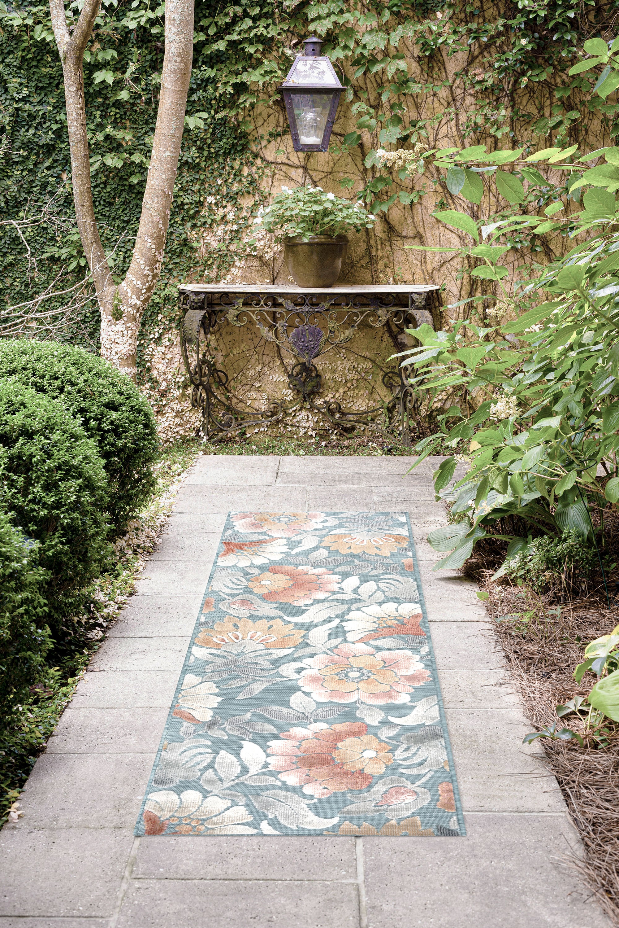 Tayse TRP1435 2X8 Tropic 2 x 8 (ft) Flatweave Polypropylene Aqua Rectangular Indoor/Outdoor Runner rug