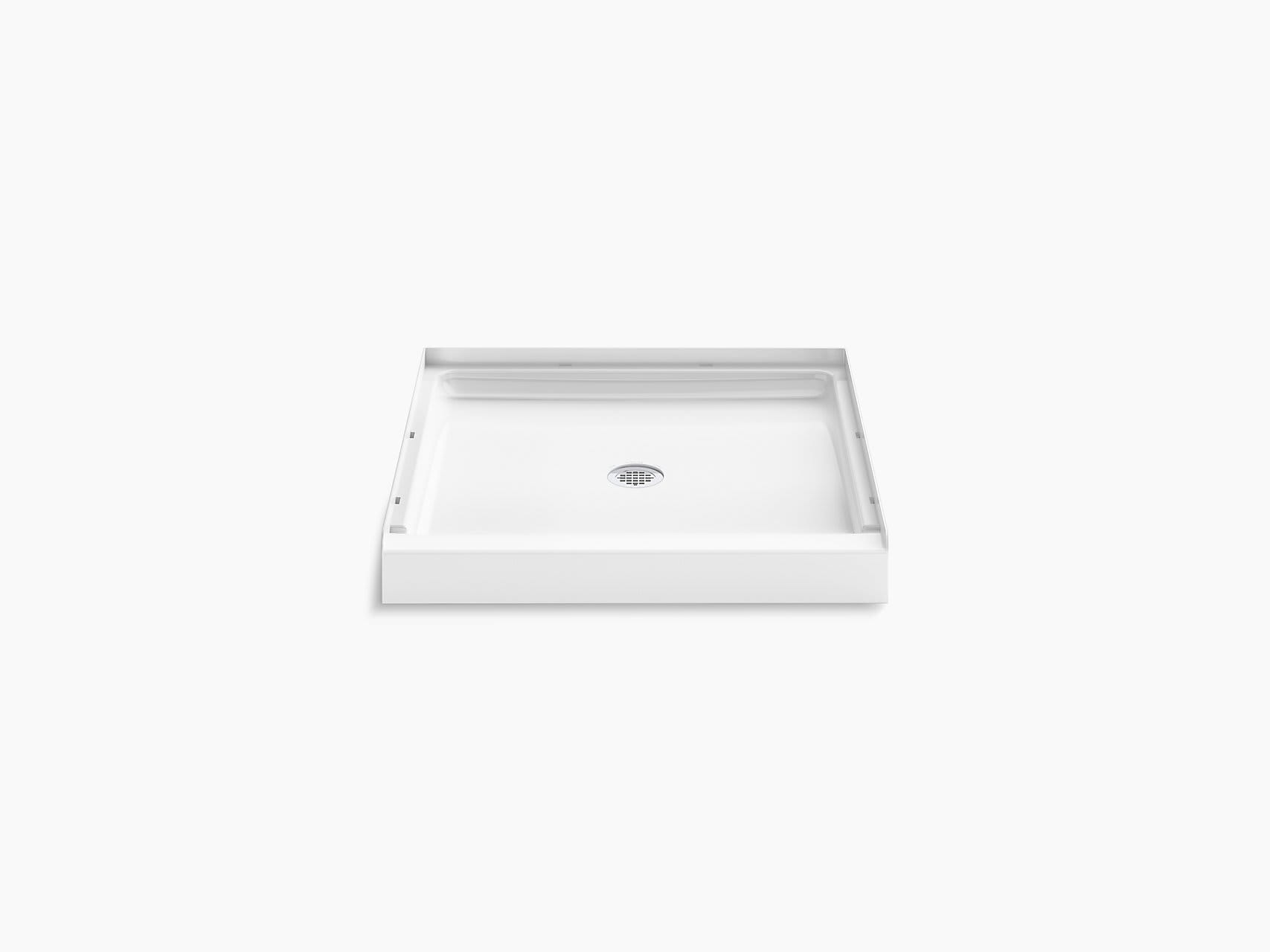 Sterling Guard+ 36-Inch x 36-Inch Vikrell Shower Base with Center Drain in White #72061100-0