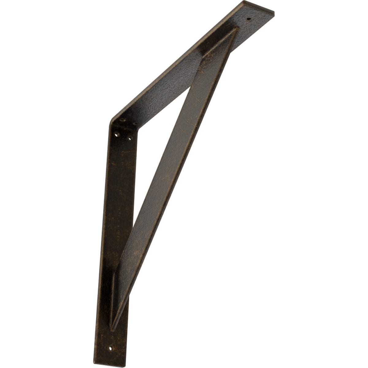 Ekena Millwork BKTM02X16X16TRABS Traditional 16-in x 2-in x 16-in Antique brass Steel Mounting bracket