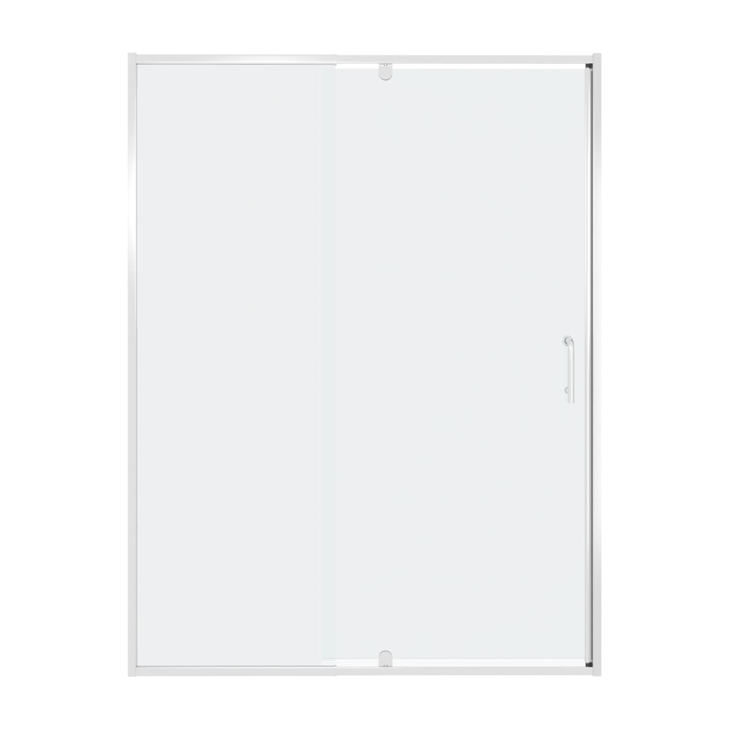 Wooakway 54in W x 71in H Pivot Glass Shower DoorPivot Sliding Shower Door with 1/4in(6mm) Clear SGCC Tempered GlassChrome Finish Shower DoorsReversible Installation #FXLS0605-605D128
