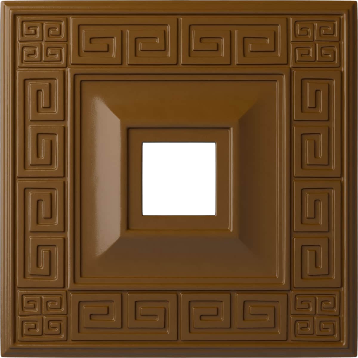 Ekena Millwork CM18ERSTF Eris 18-in W x 18-in L Painted Smokey Topaz Polyurethane Whole Ceiling Medallion