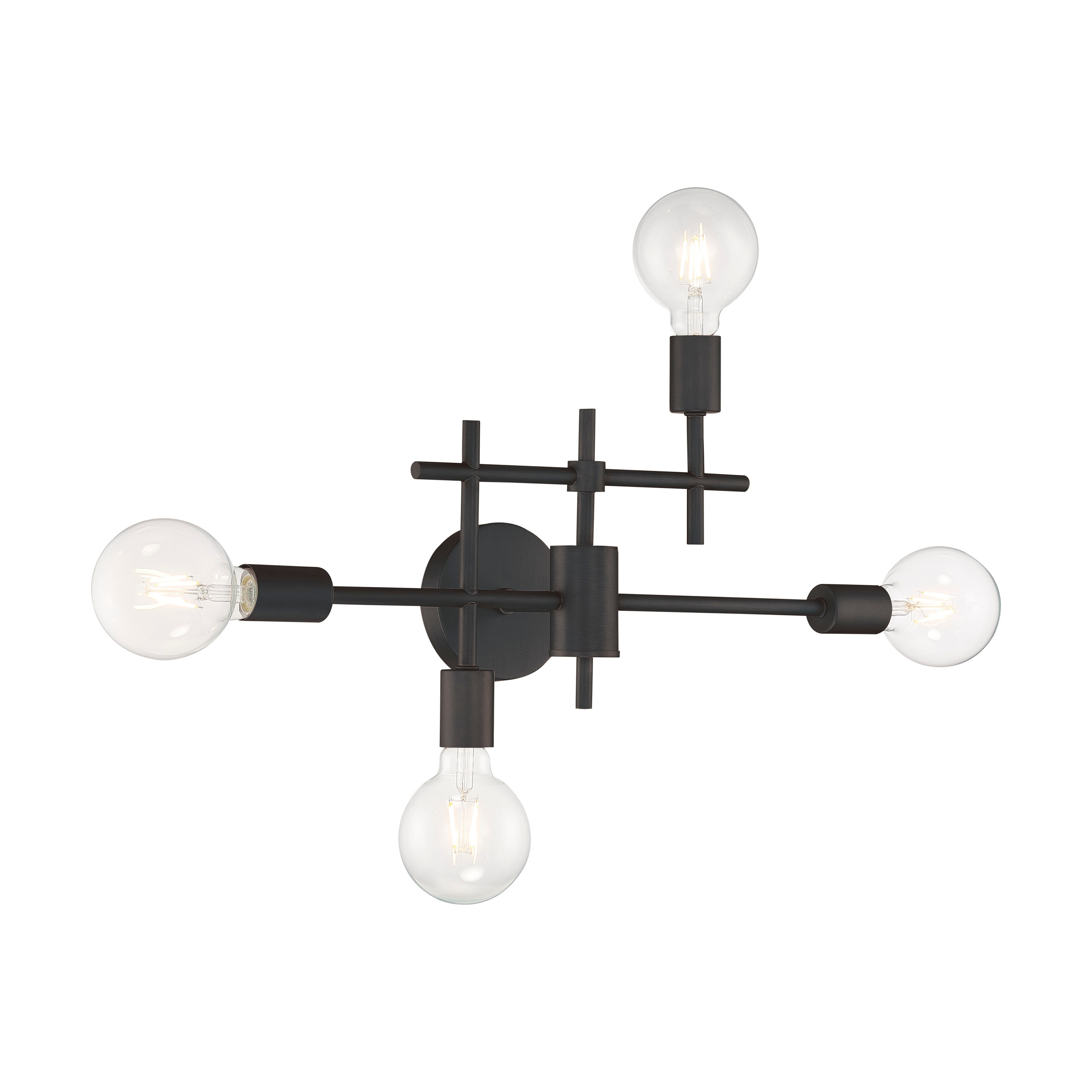 SATCO NUVO 60/6861 Delphi 22.5-in 4 -Light Black Modern/contemporary Vanity light