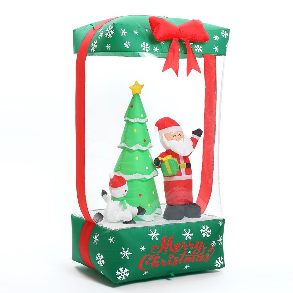 LuxenHome WHIN2112 6-Feet Lighted Santa Christmas Inflatable