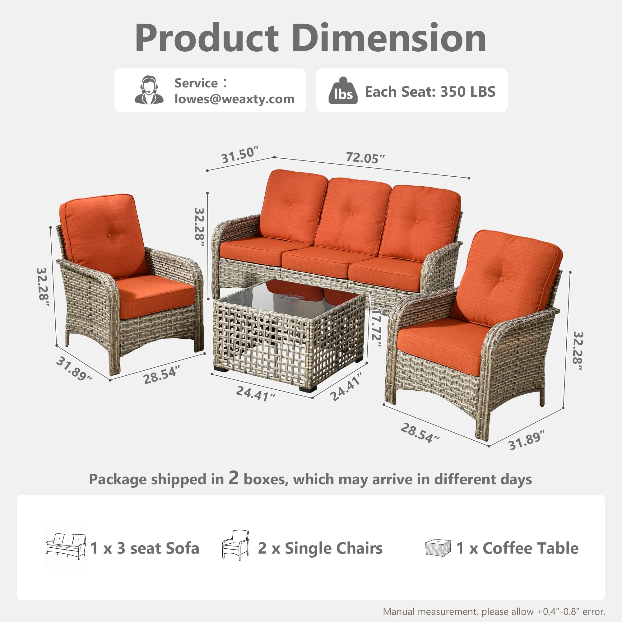 weaxty HMBVNC800S41 Patio-Conversation-Sets - View #7