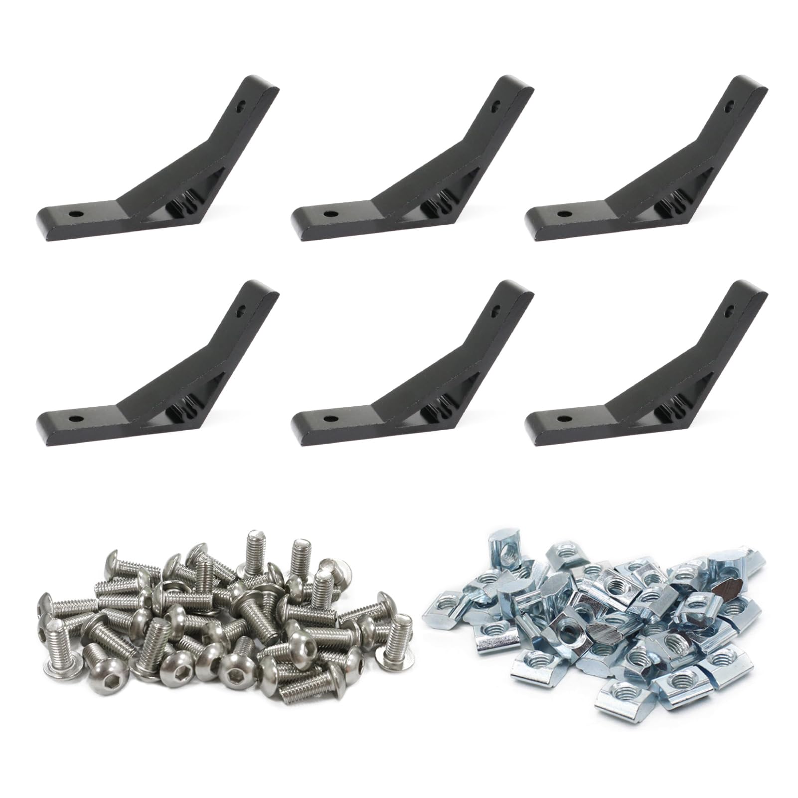 KHKFY  6 Pieces 1010 120 Degree Angle Bracket 1 by 1 Inch 10 Series Aluminum Extrusion 60 Degree Joint Connector Brace for Slot 60 Degree Corner