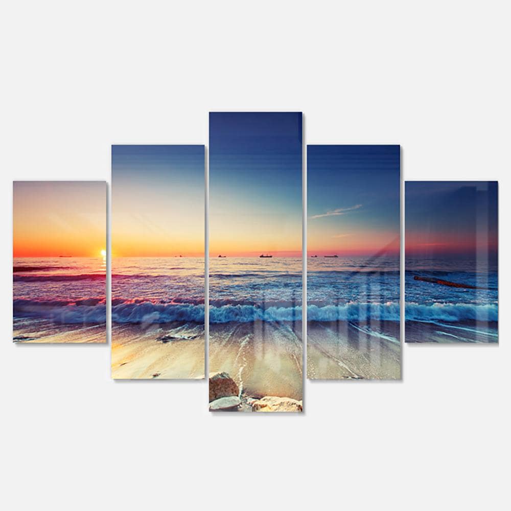 Designart 32-in H x 60-in W Coastal Metal Print at Lowes.com