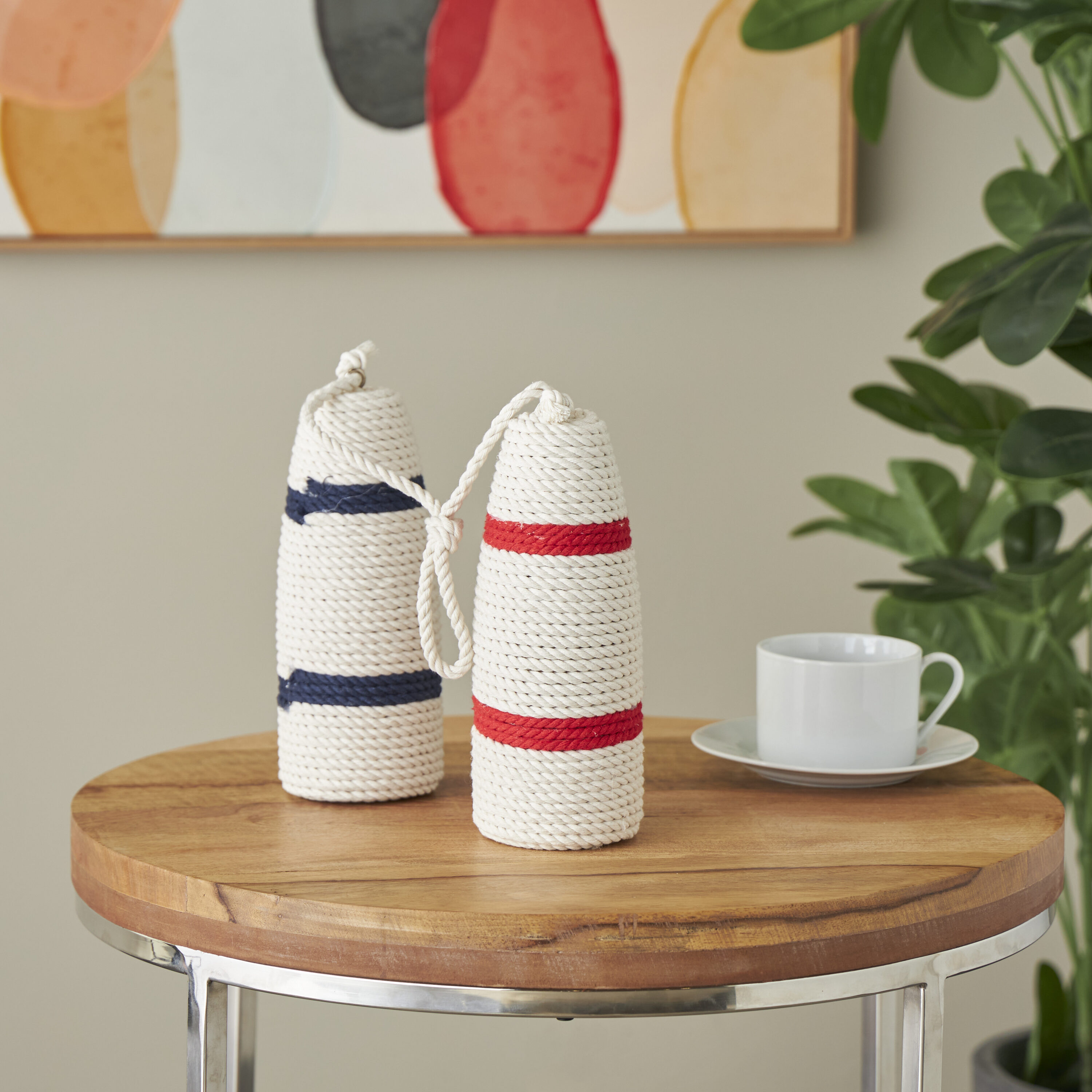 Grayson Lane 821956 2 -Pack White Wood Modern Sculpture