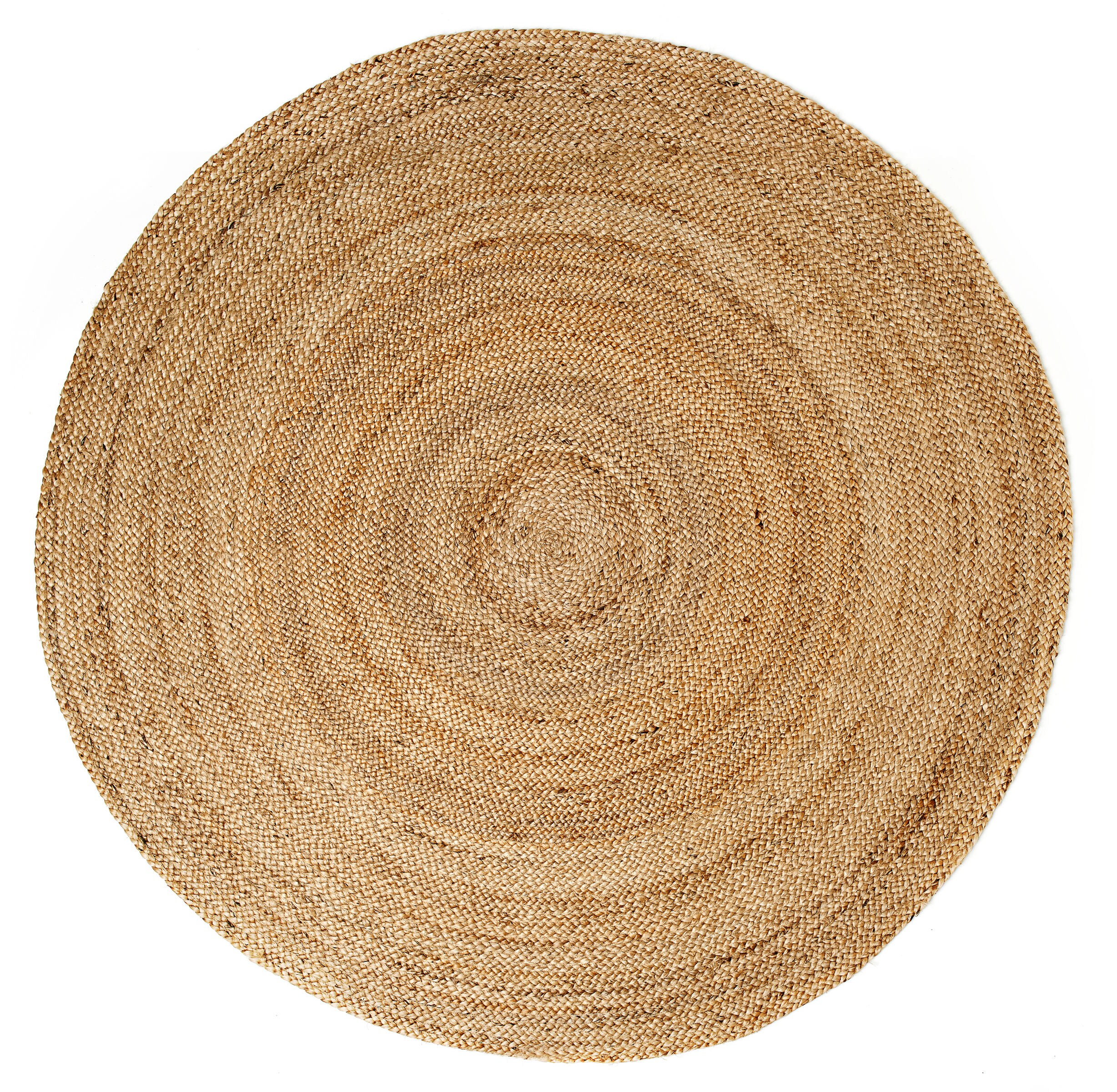 Earth Rug - Braided Jute Oval Rug - Cherry/Chocolate/Cream - 20in x 30in