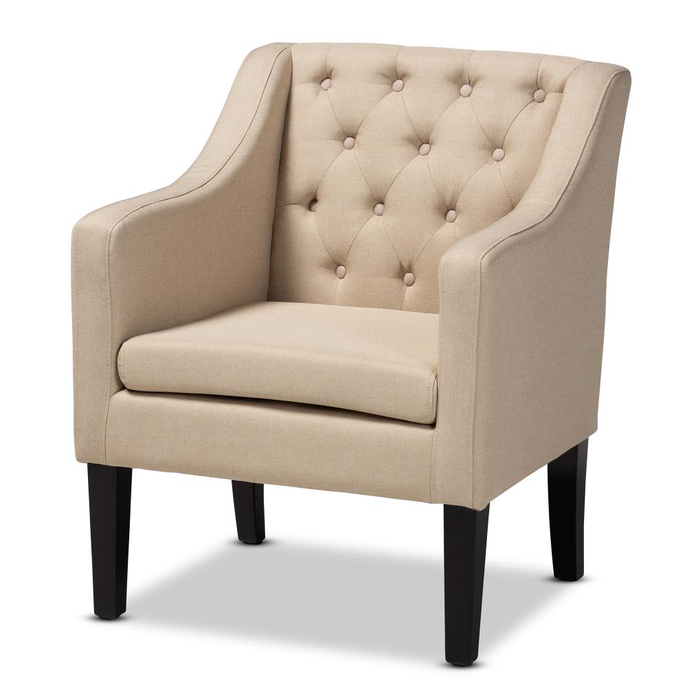 Baxton Studio Brittany Modern Beige Accent Chair in the Chairs