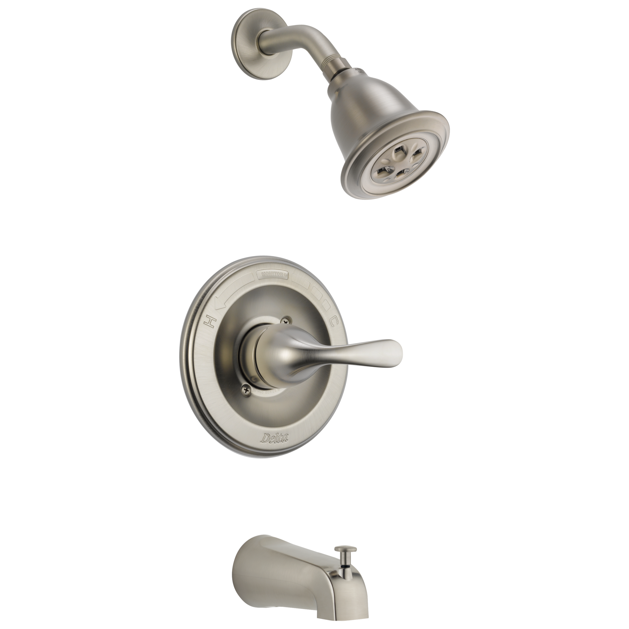 Delta T13420-SSH2OT Classic Stainless 1-handle Single Function 3.875-in Round Bathtub and Shower Faucet