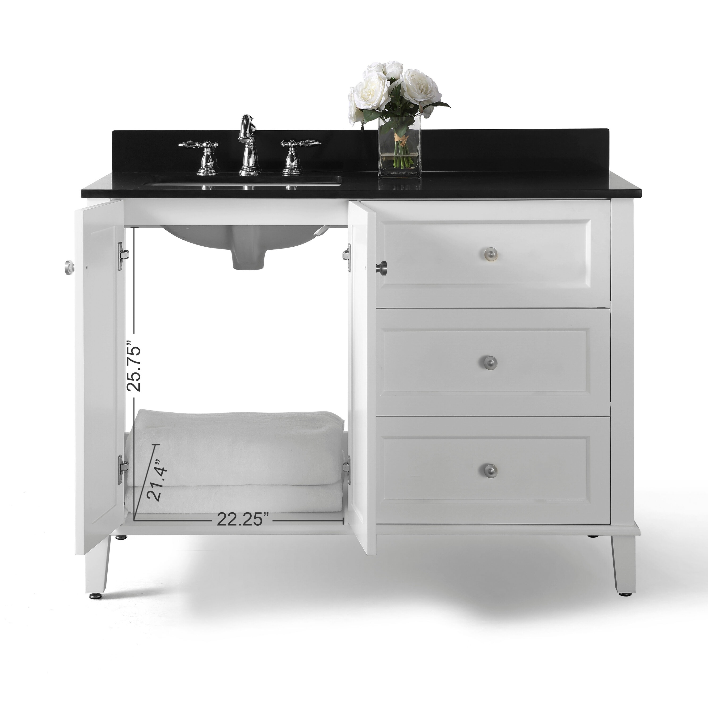 Ancerre Designs VTSMHANNAH48LWB1 Bath-Vanity-Combo - View #6