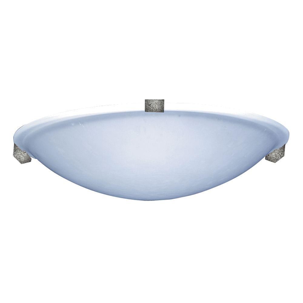 PLC Lighting 3464IRLED 1-Light 16-in Natural Iron LED Flush Mount Light