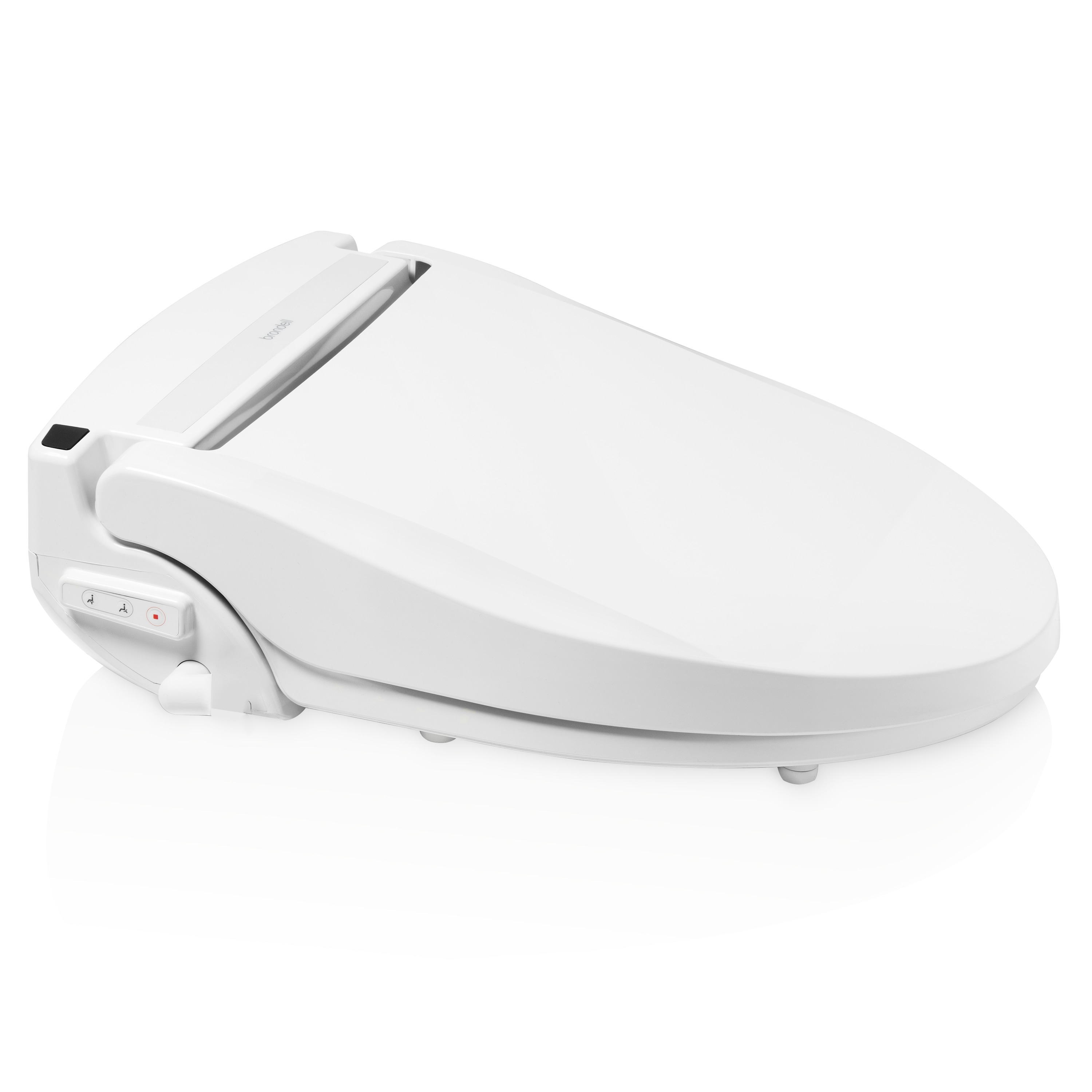 White Elongated Heated Bidet Toilet Seat with Remote Control