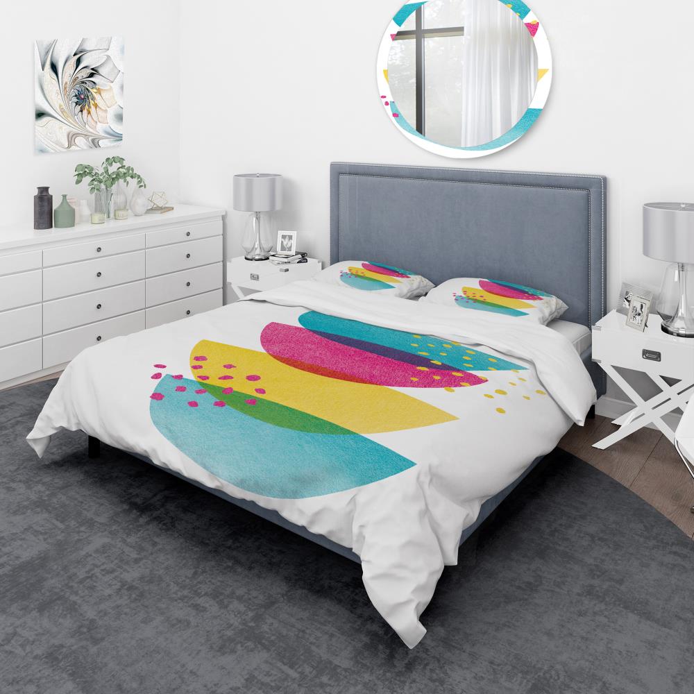 Designart BED30278-T 3 -Piece Blue Twin Duvet cover Set