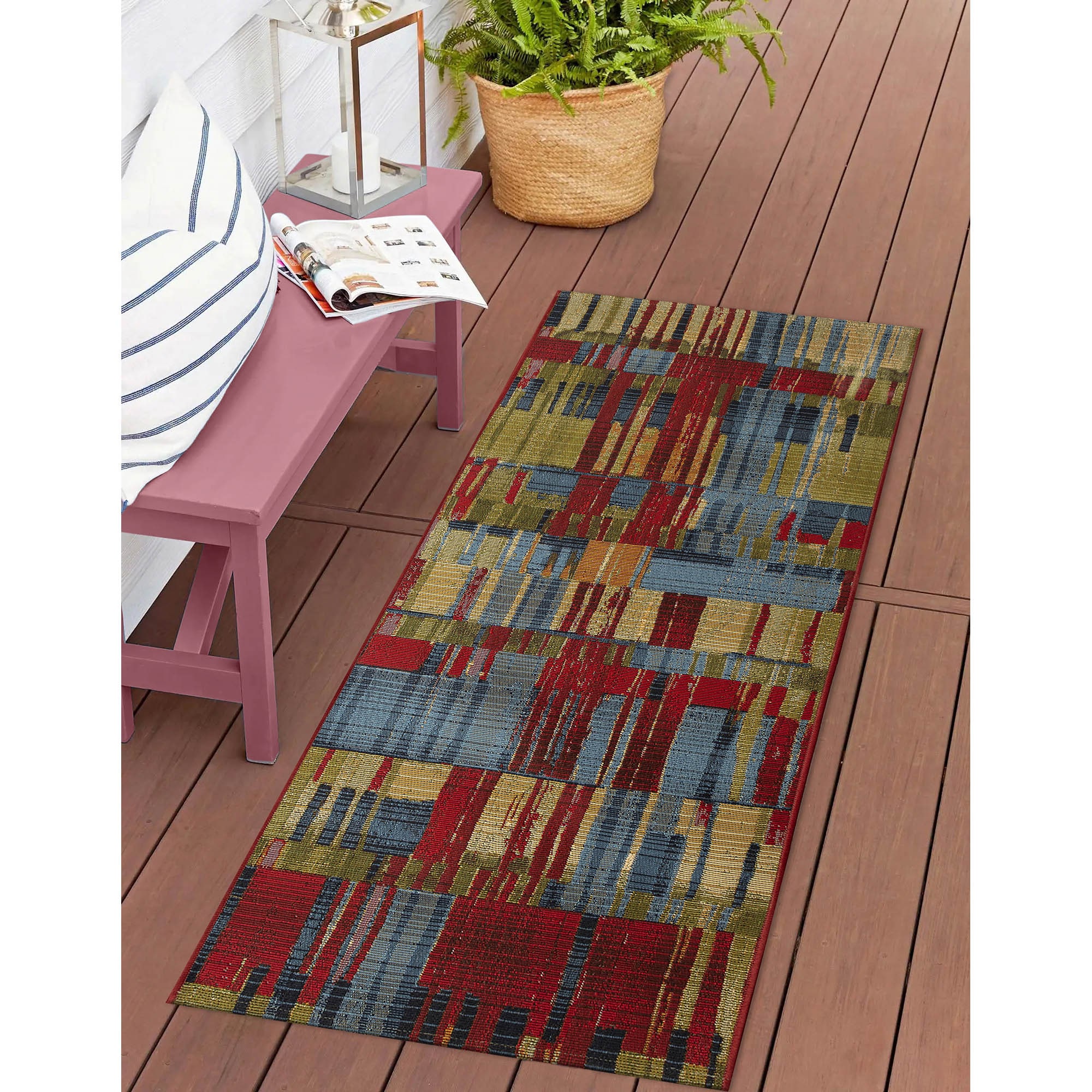 Serenity Swirls Abstract Indoor/Outdoor Rug 3'3" x 4'11"