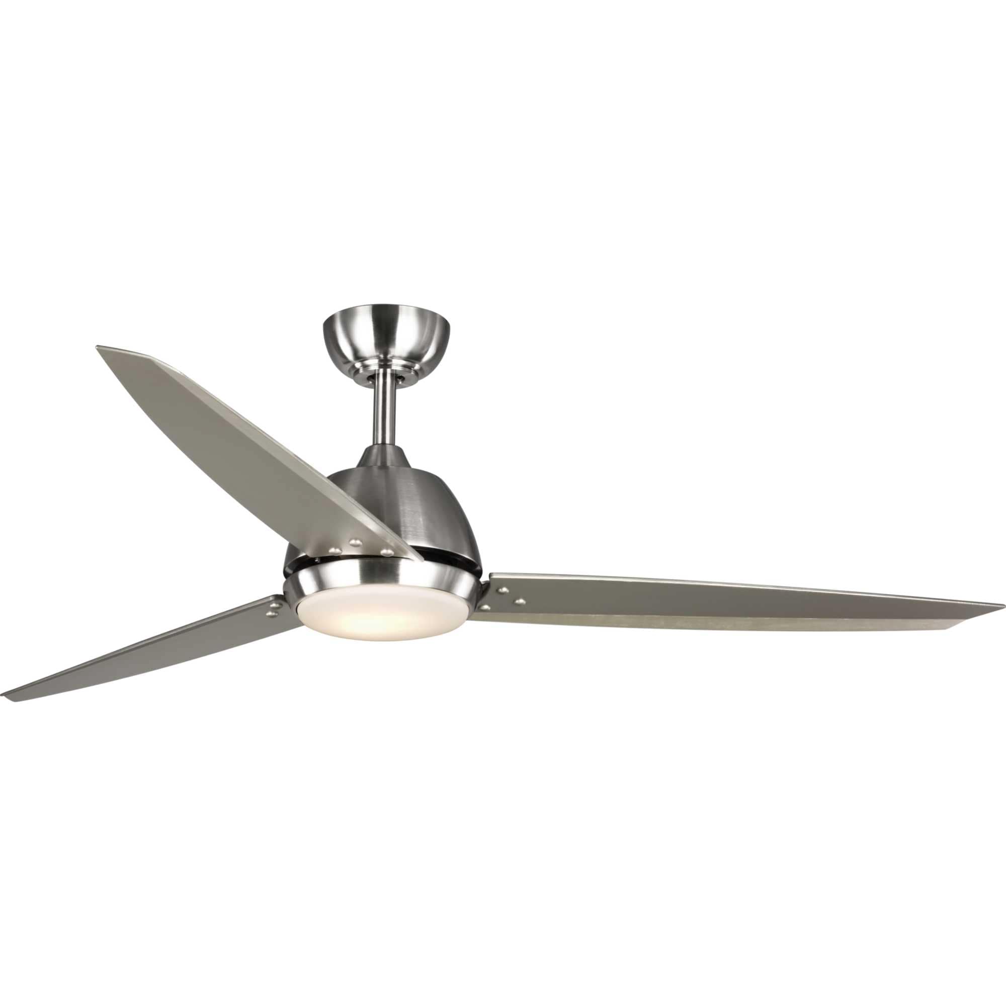 Progress Lighting Oriole 60-in Brushed Nickel LED Indoor Propeller ...