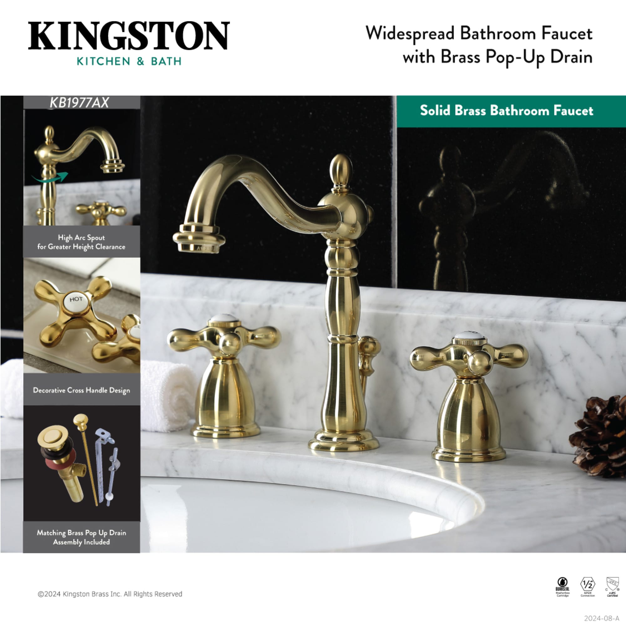 Kingston Brass WLKB1971AX Lavatory-Faucets - View #4