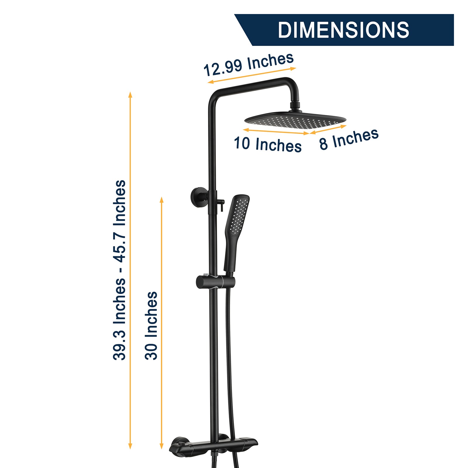 Mondawe OR-6203MB-DG Showerhead-Bar-Panels - View #5