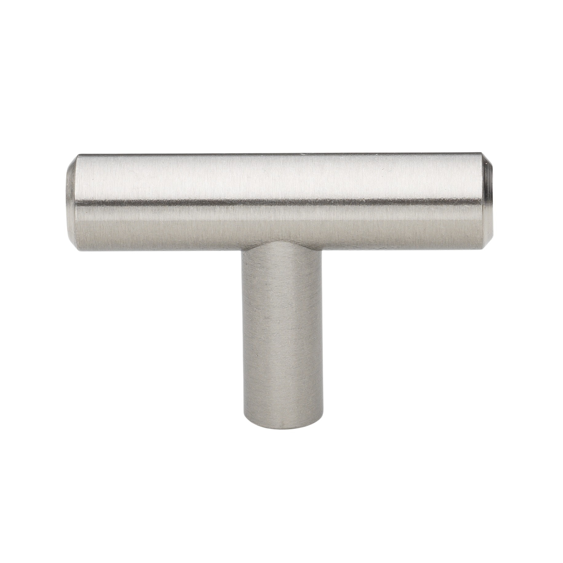 GlideRite Hardware 5002-T-SS-5 2 in. Solid Steel Traditional Cabinet T-Knob - 5002-T-SS