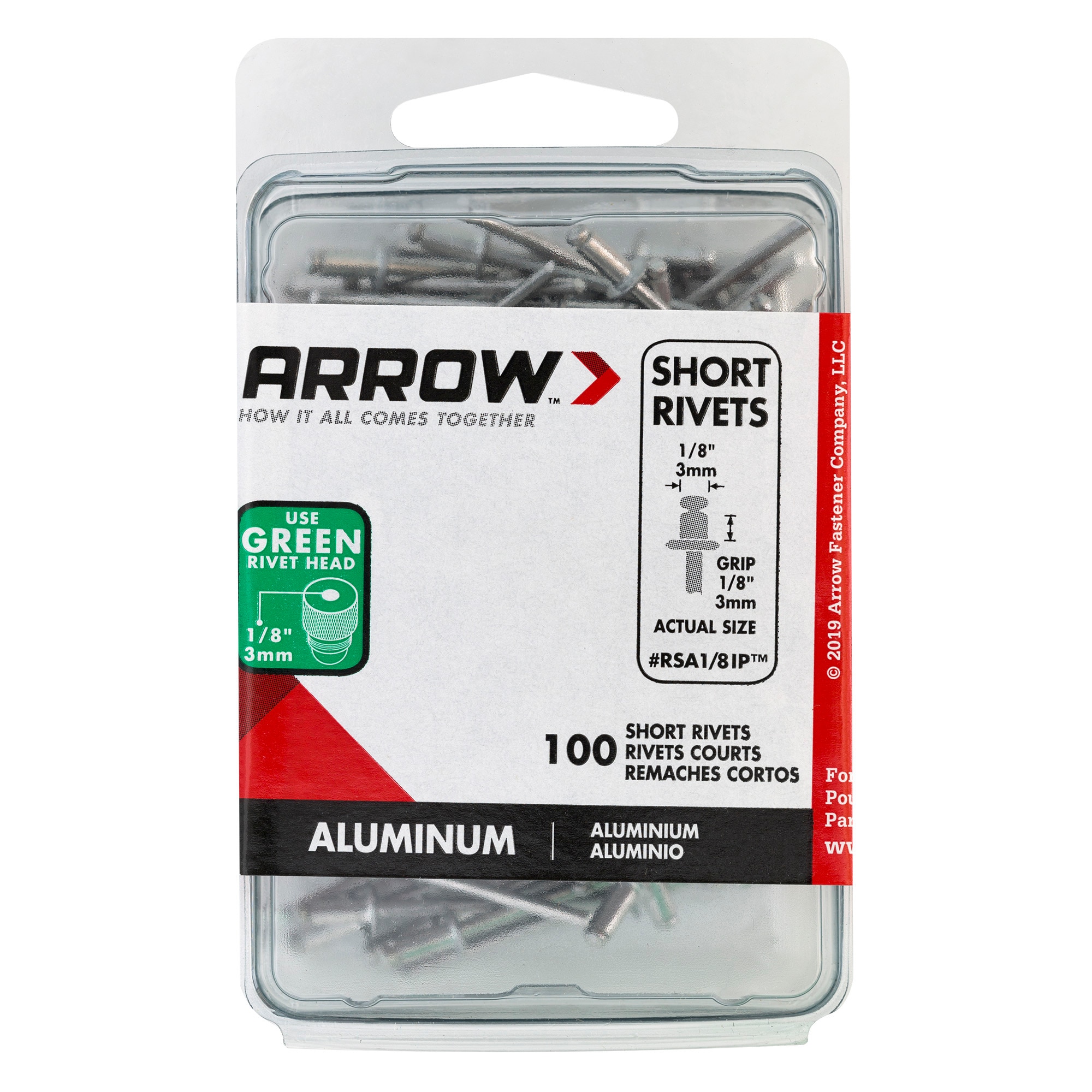 Arrow RSA1/8IP rivets - View #2