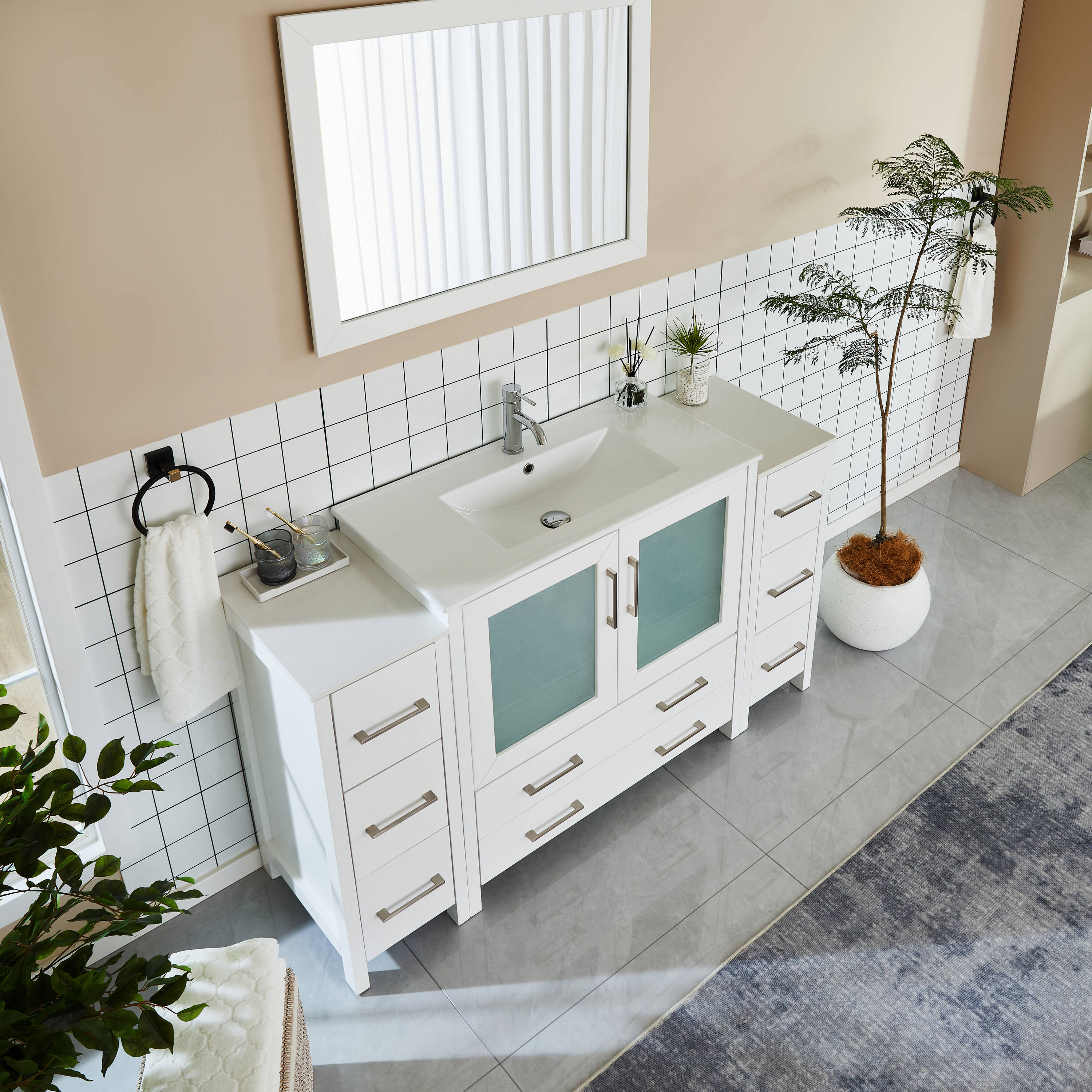 Vanity Art VA3036-60W Bath-Vanity-Combo - View #9