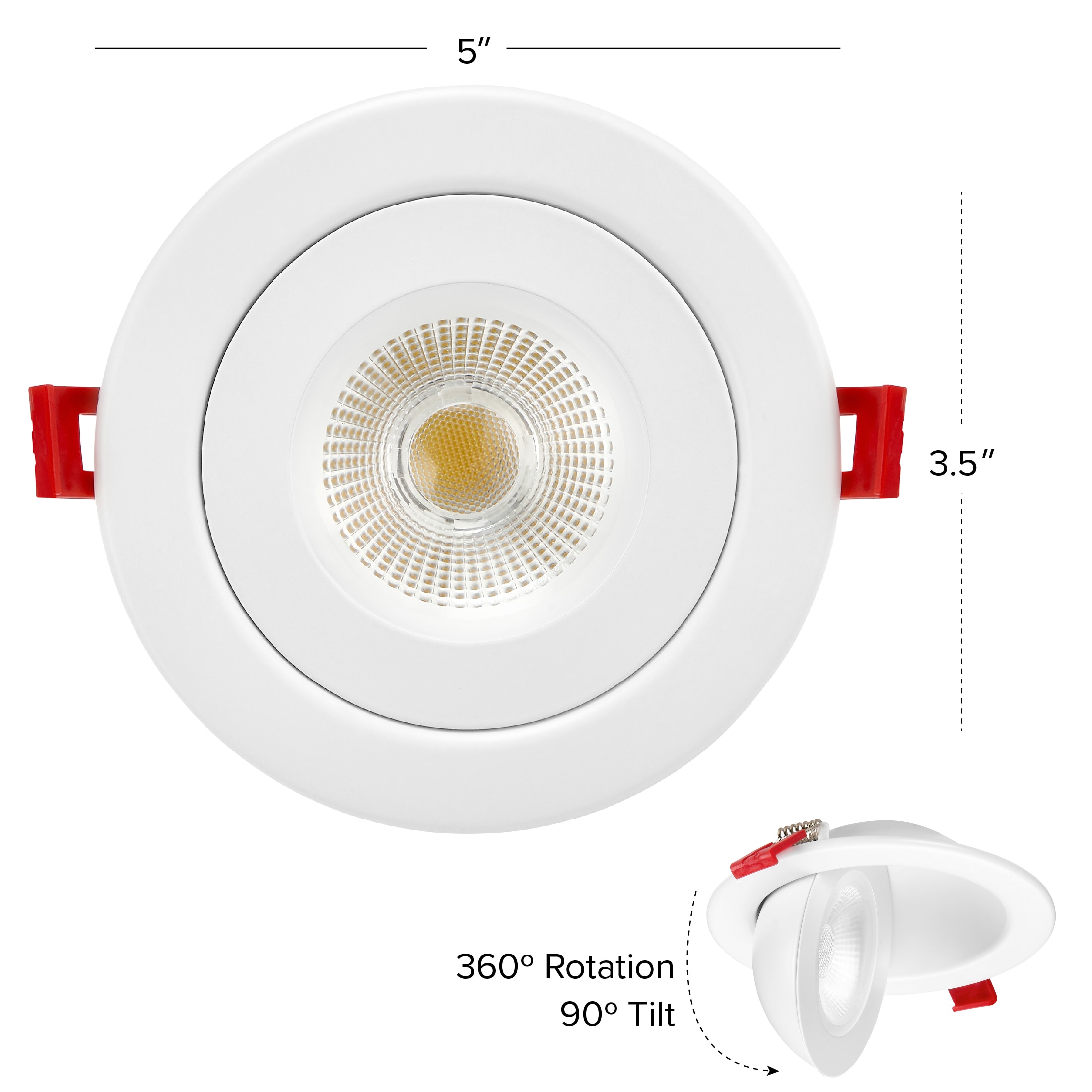 4-Inch White Aluminum Rotatable Ultra-Thin LED Downlight