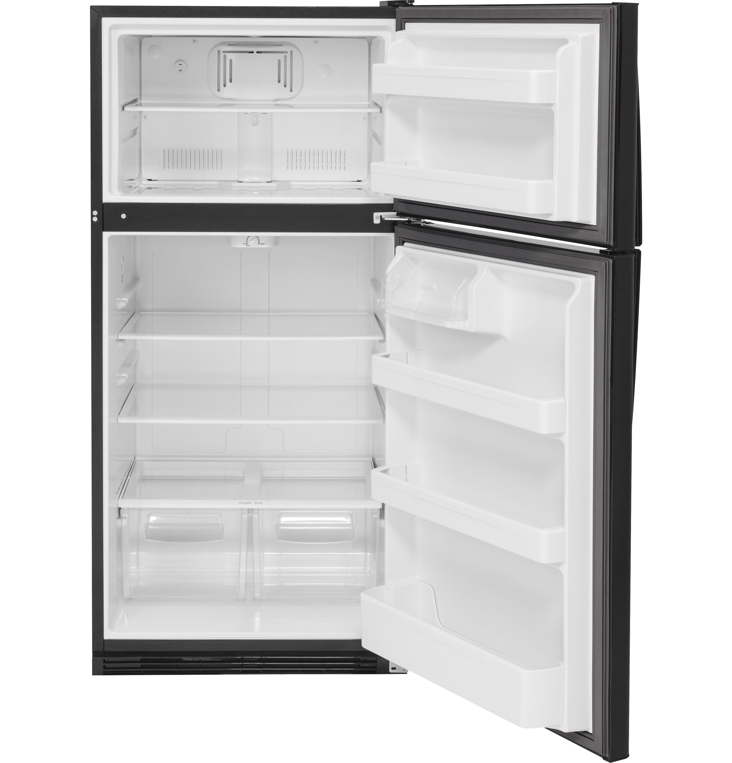 GE 20.8-cu ft Top-Freezer Refrigerator (Black) at Lowes.com