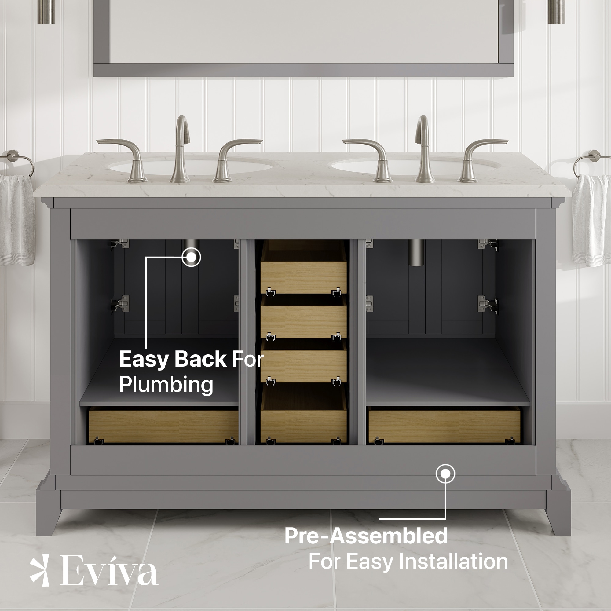 Eviva EVVN709-48GR-DS Bath-Vanity-Combo - View #6