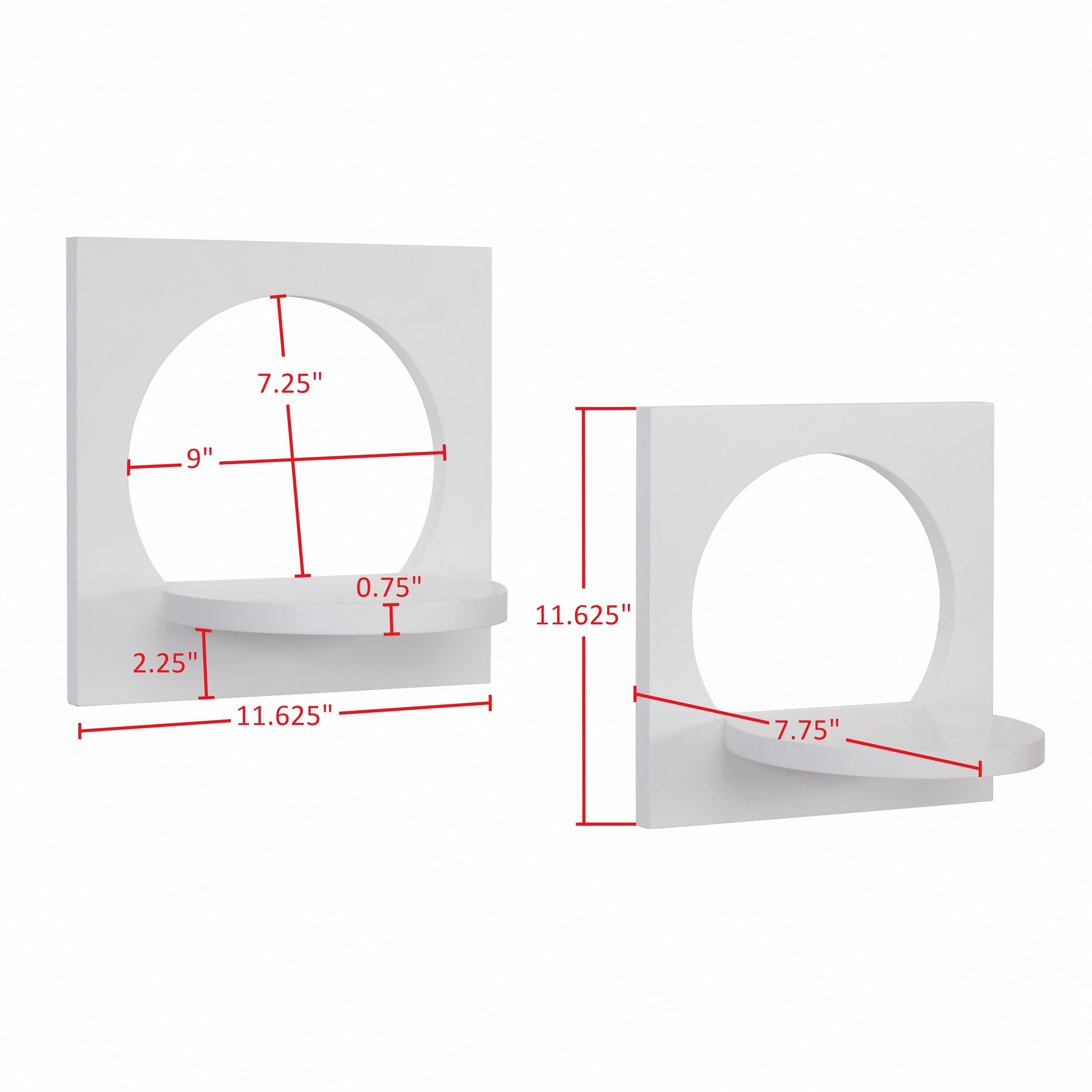 Danya B. BR161013WH Wall-Mounted-Shelving - View #8